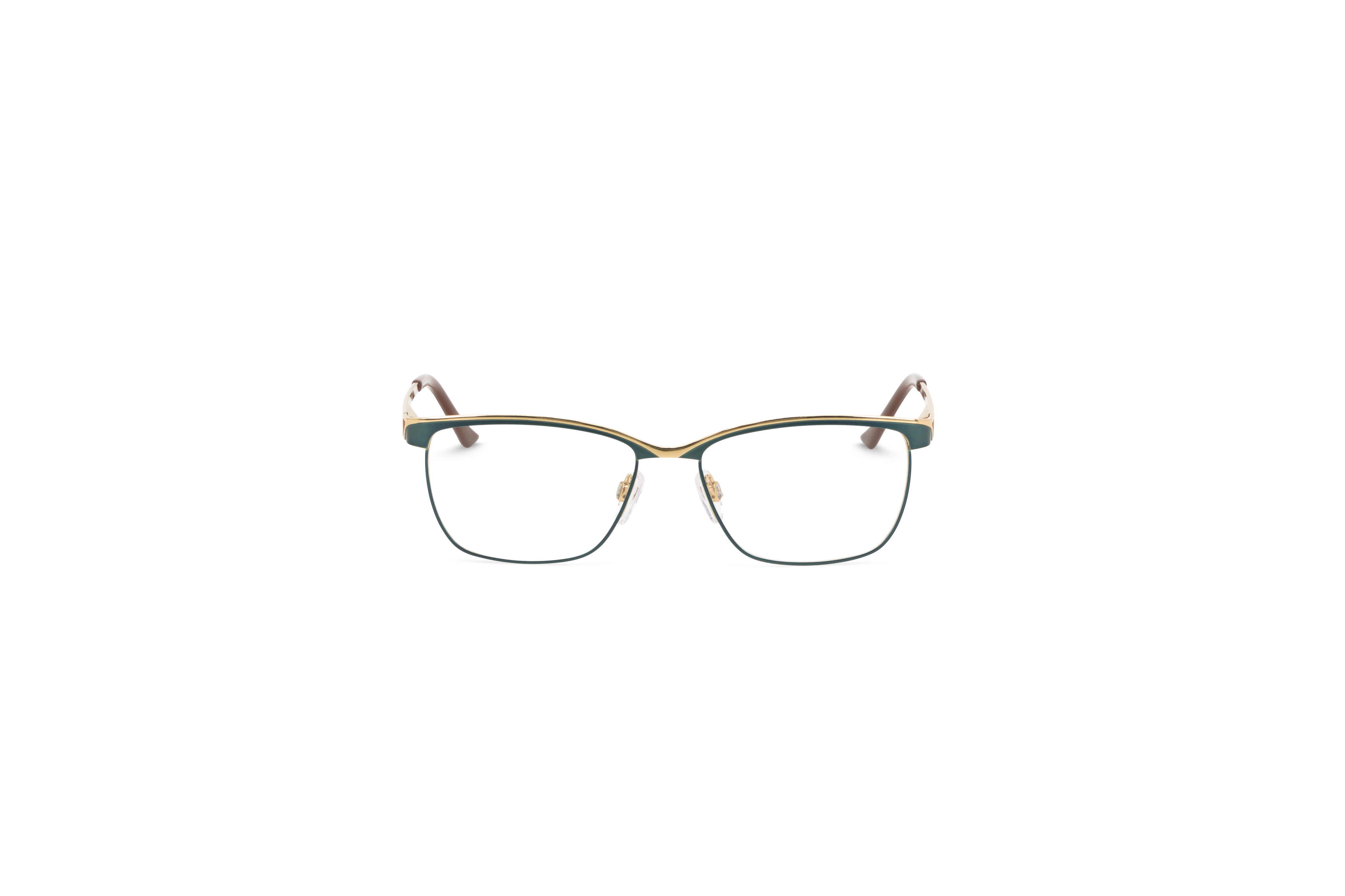 Die Brille Cazal 4254 in Mehrfarbig auf weißem Hintergrund in Frontalansicht.