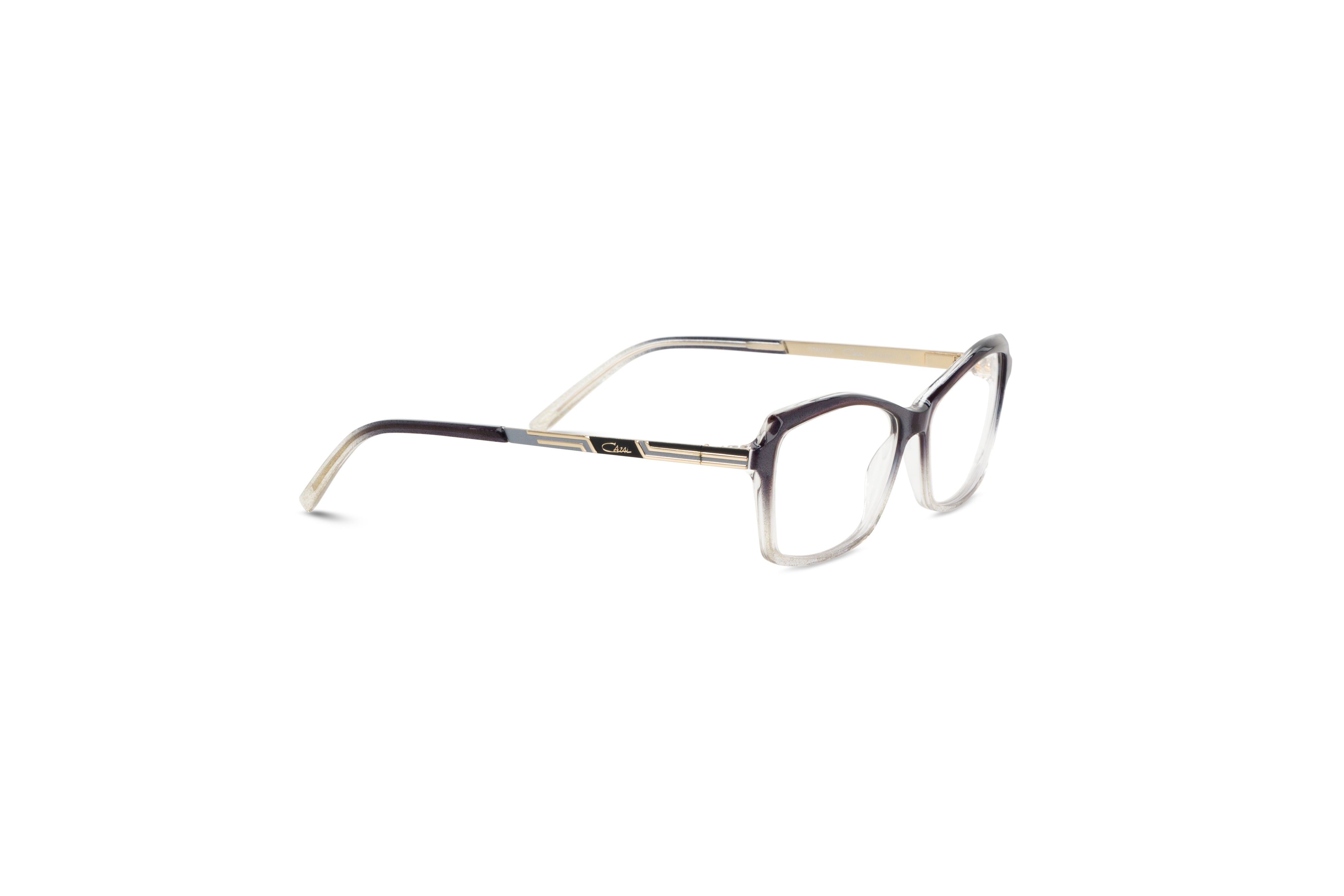 Die Brille Cazal 3056 in Transparent mit Seitenansicht.