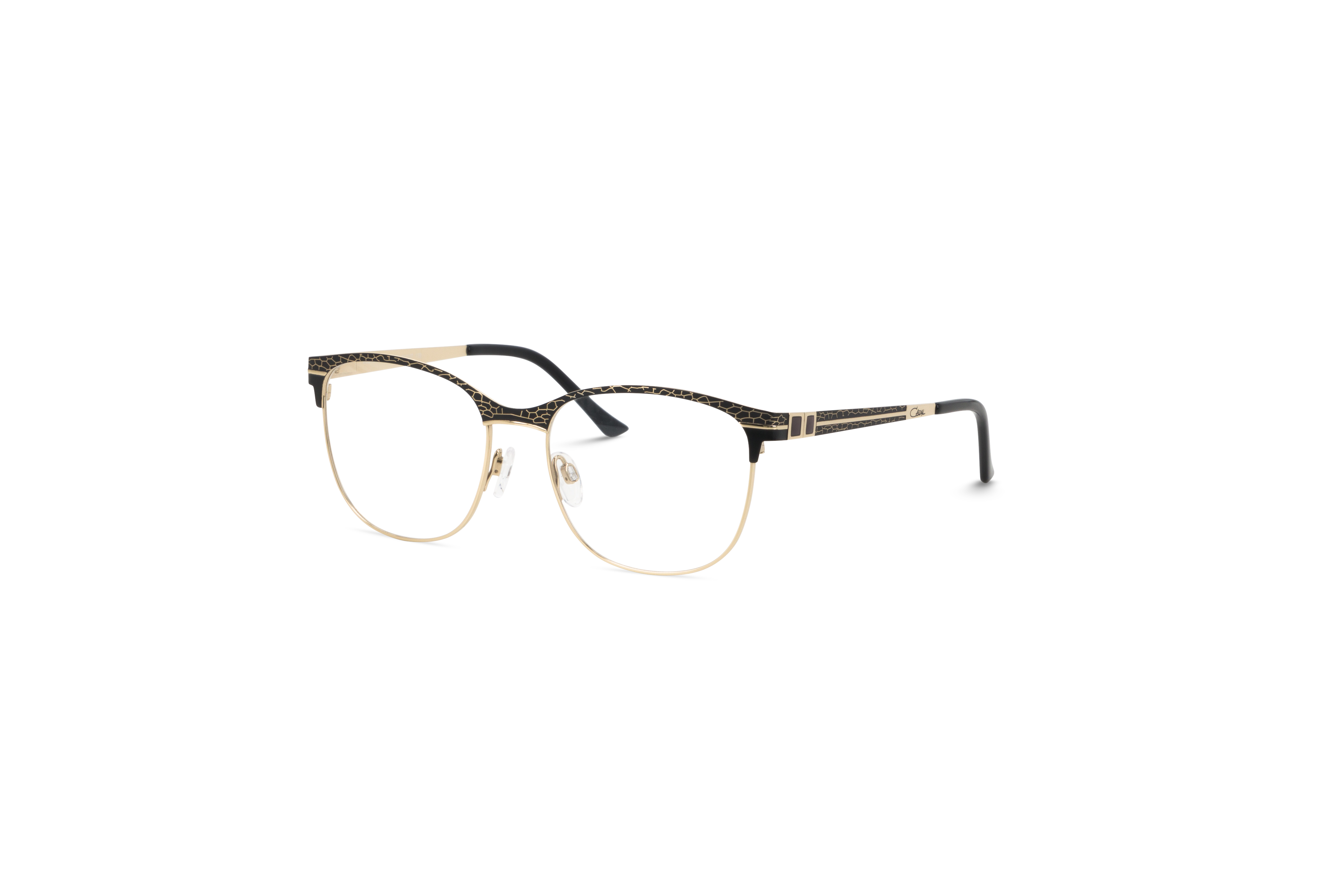 45° Ansicht der Brille Cazal 1242 in Mehrfarbig auf weißem Hintergrund.