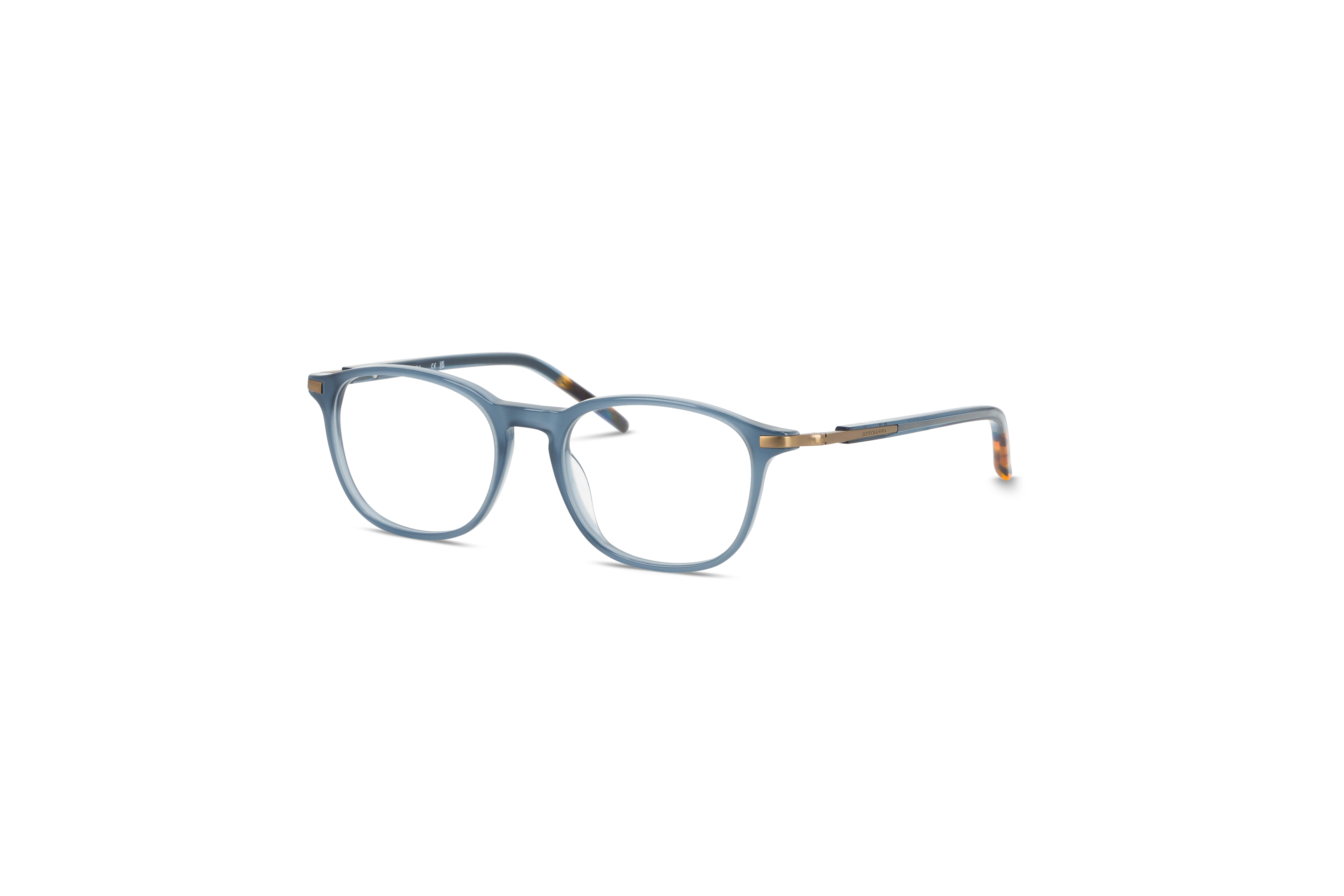 45° Ansicht der Brille Scotch & Soda 4005 in Mehrfarbig auf weißem Hintergrund.