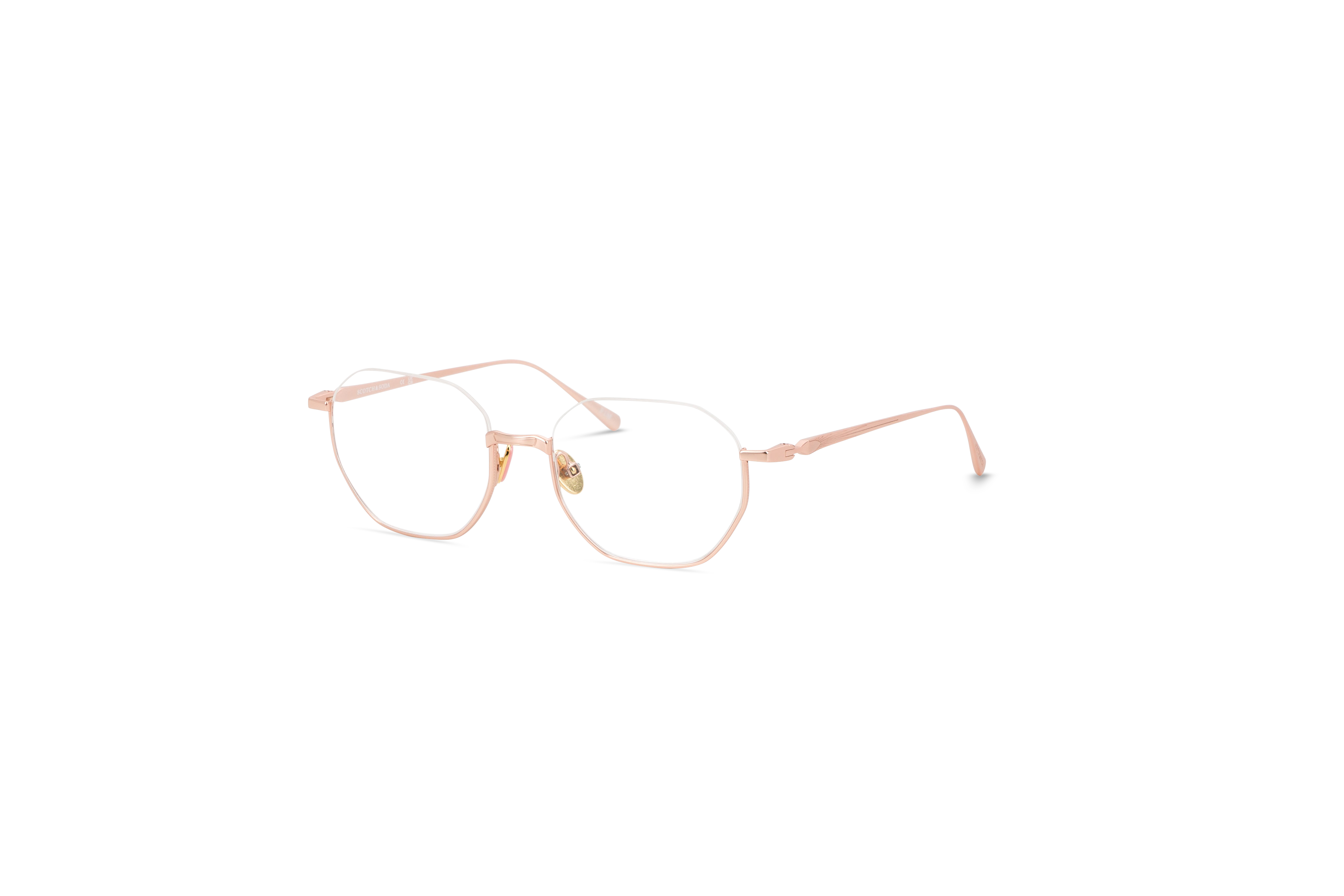 45° Ansicht der Brille Scotch & Soda 1003 in Mehrfarbig auf weißem Hintergrund.