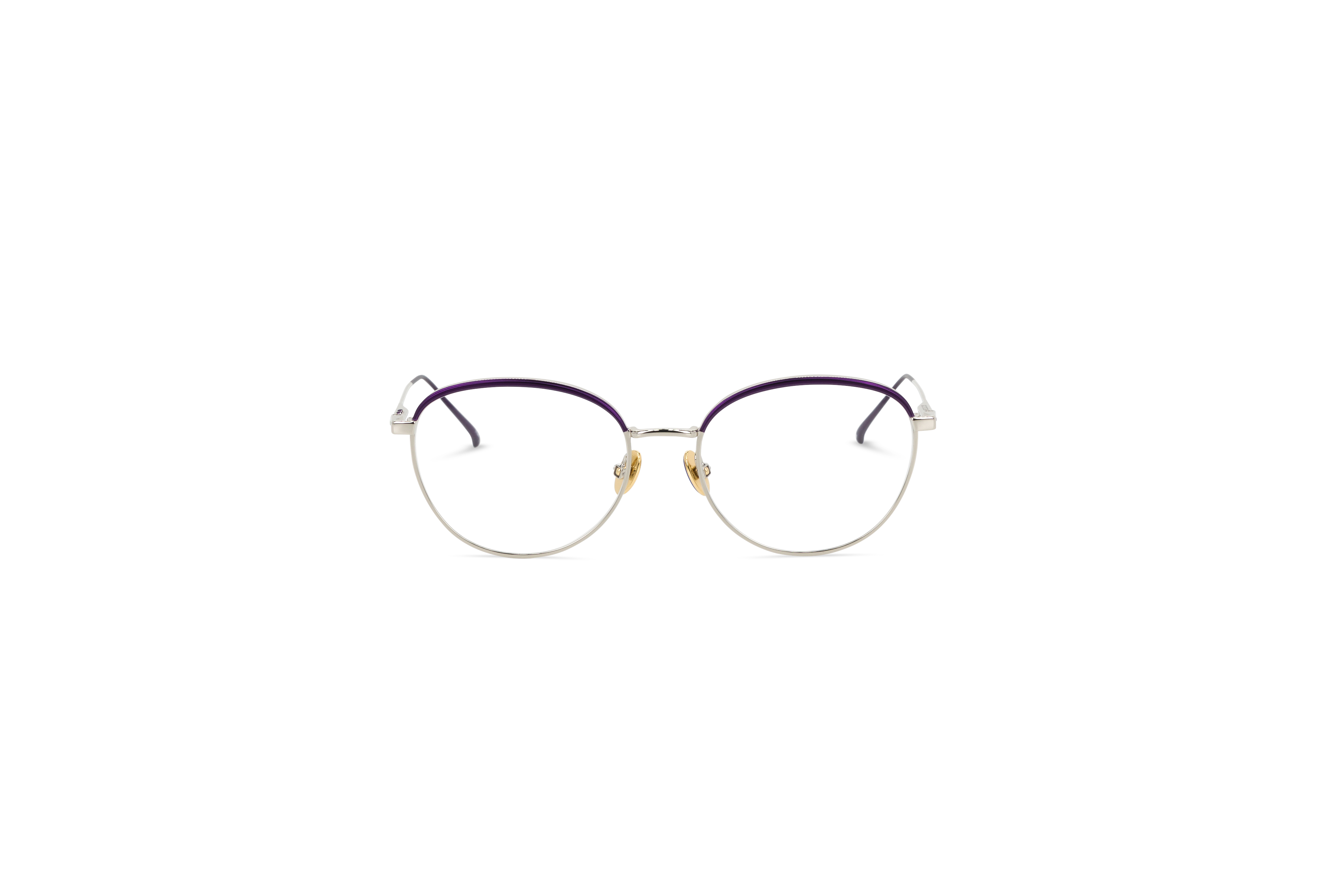 Die Brille Scotch & Soda 1002 in Mehrfarbig auf weißem Hintergrund in Frontalansicht.