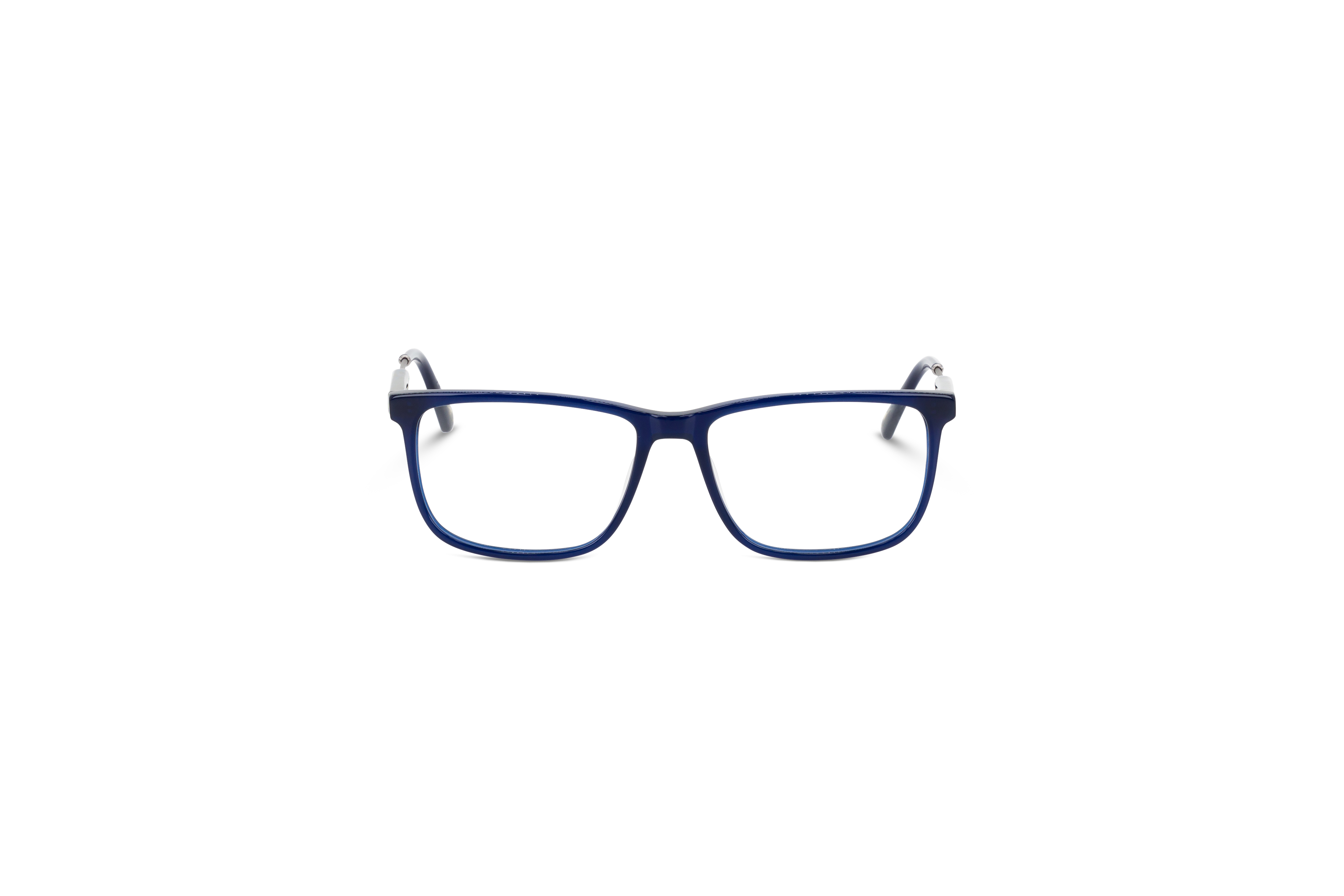 Die Brille Ted Baker 8238 in Blau auf weißem Hintergrund in Frontalansicht.