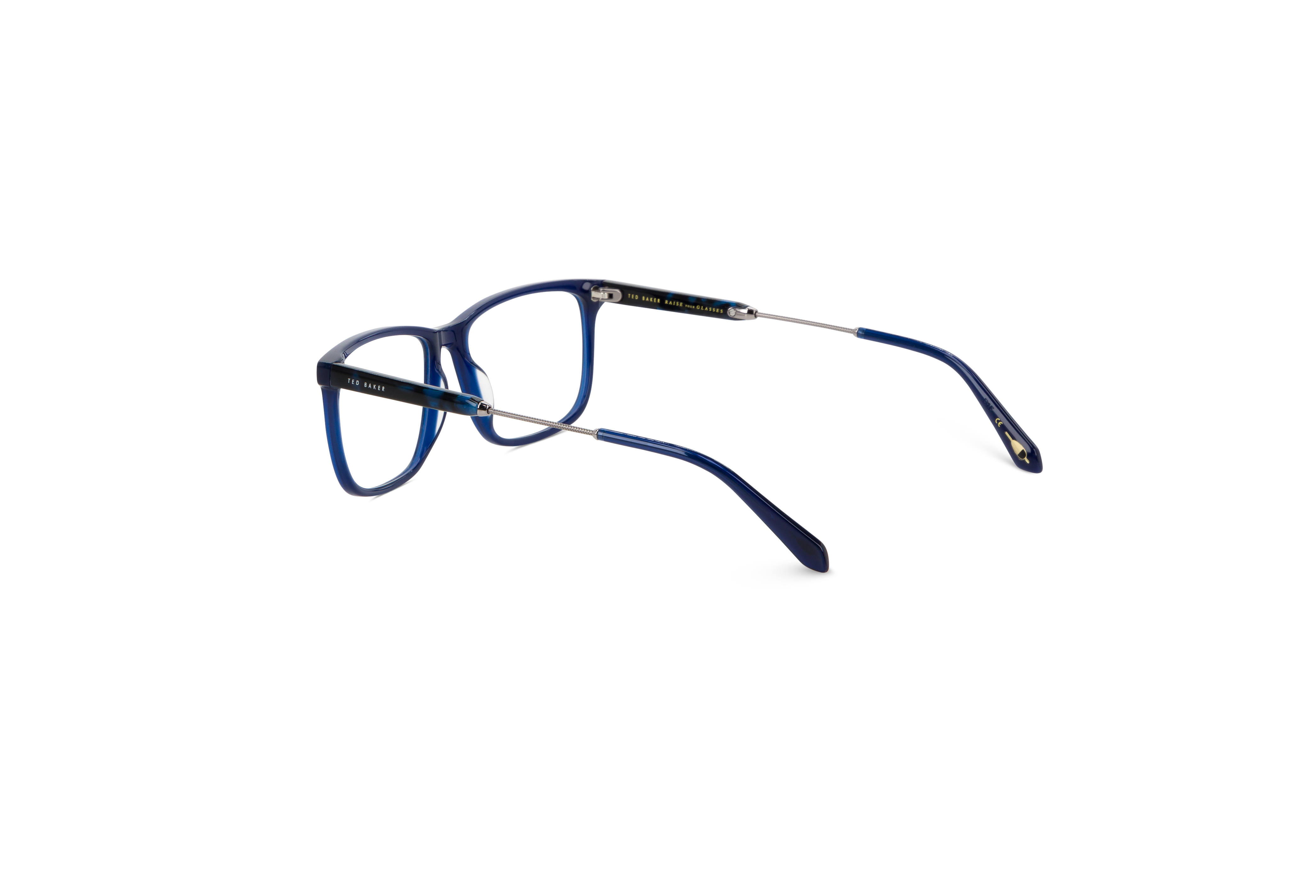 Die Brille Ted Baker 8238 in Blau mit Innenansicht.