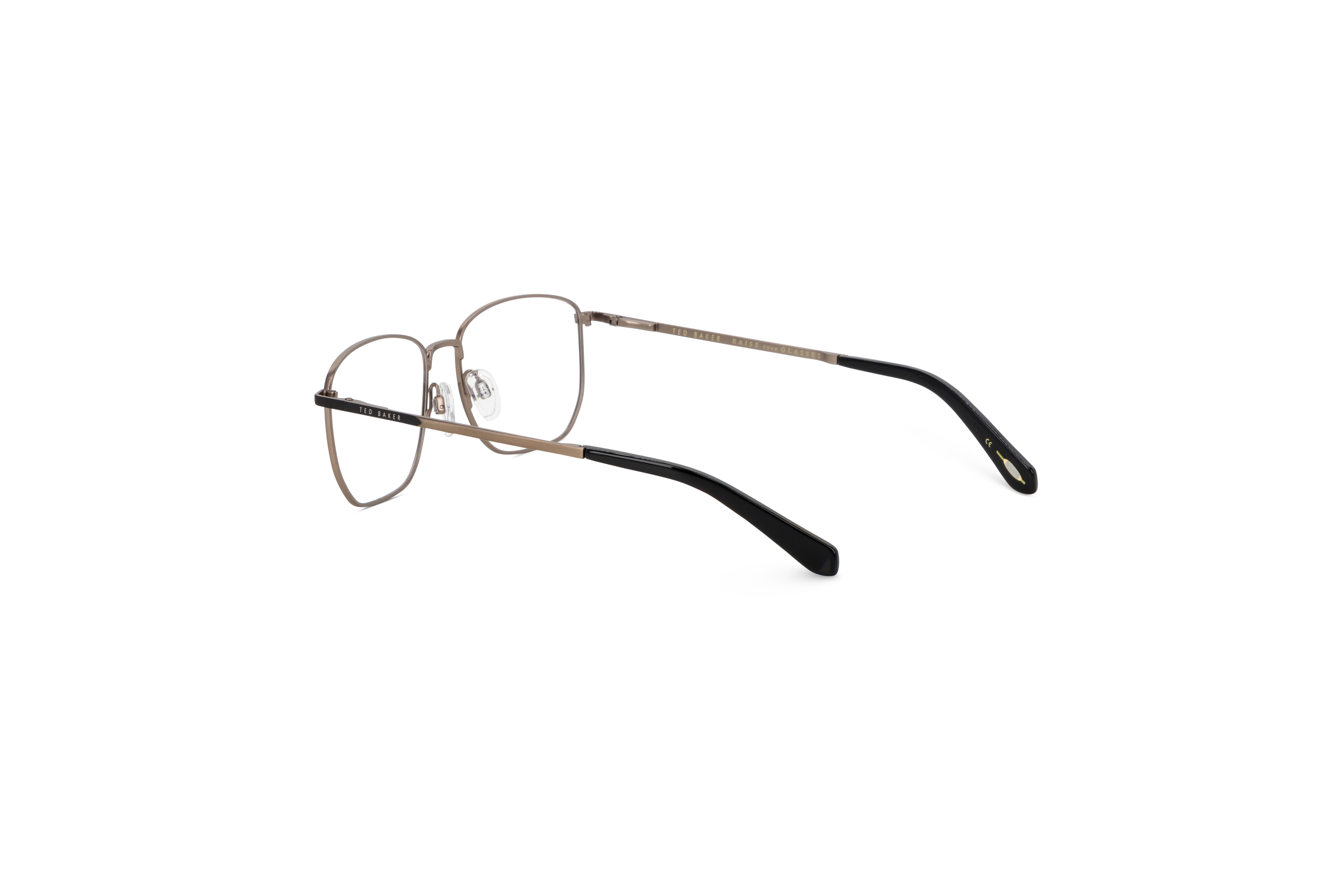 Die Brille Ted Baker 4312 in Schwarz mit Innenansicht.