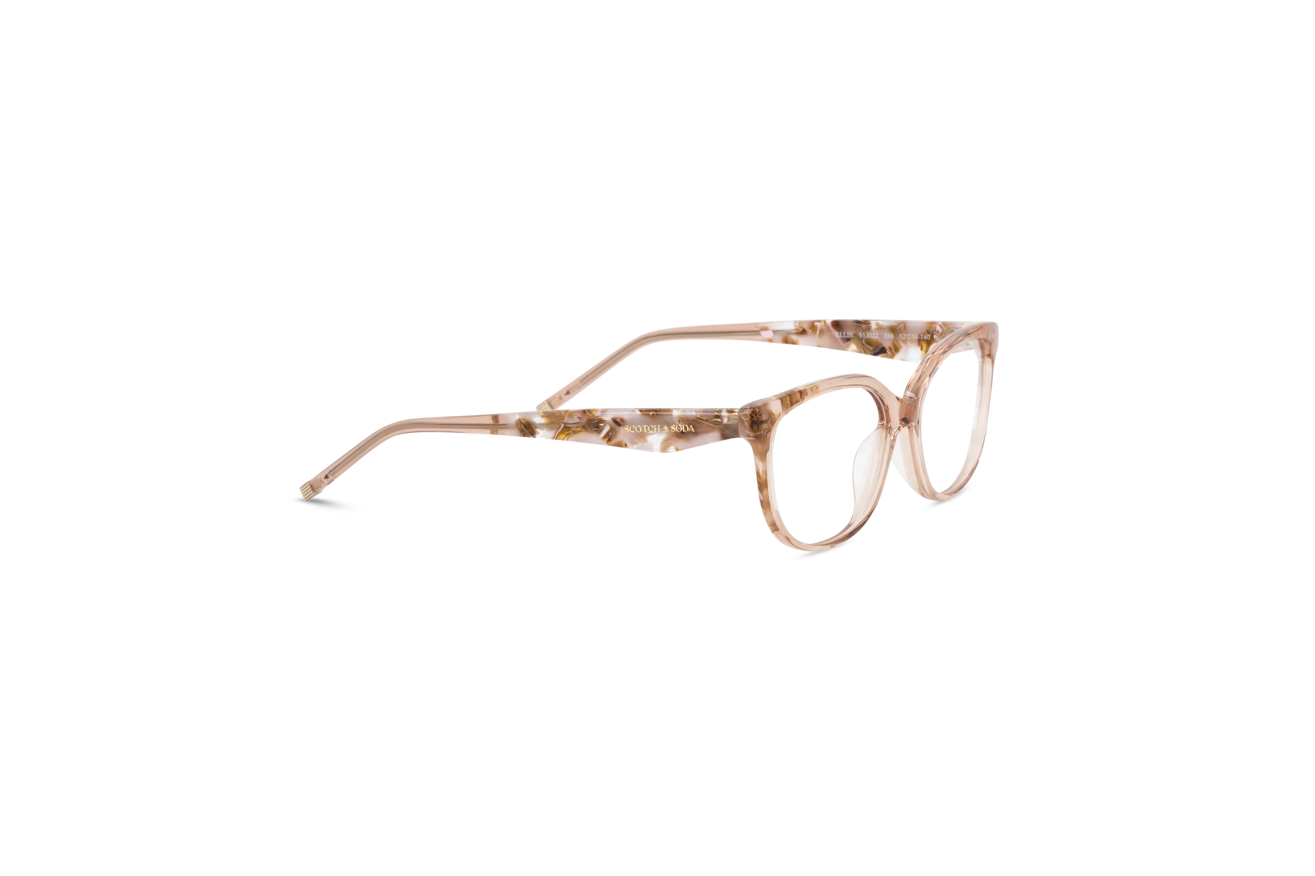 Die Brille Scotch & Soda 3022 in Mehrfarbig mit Seitenansicht.