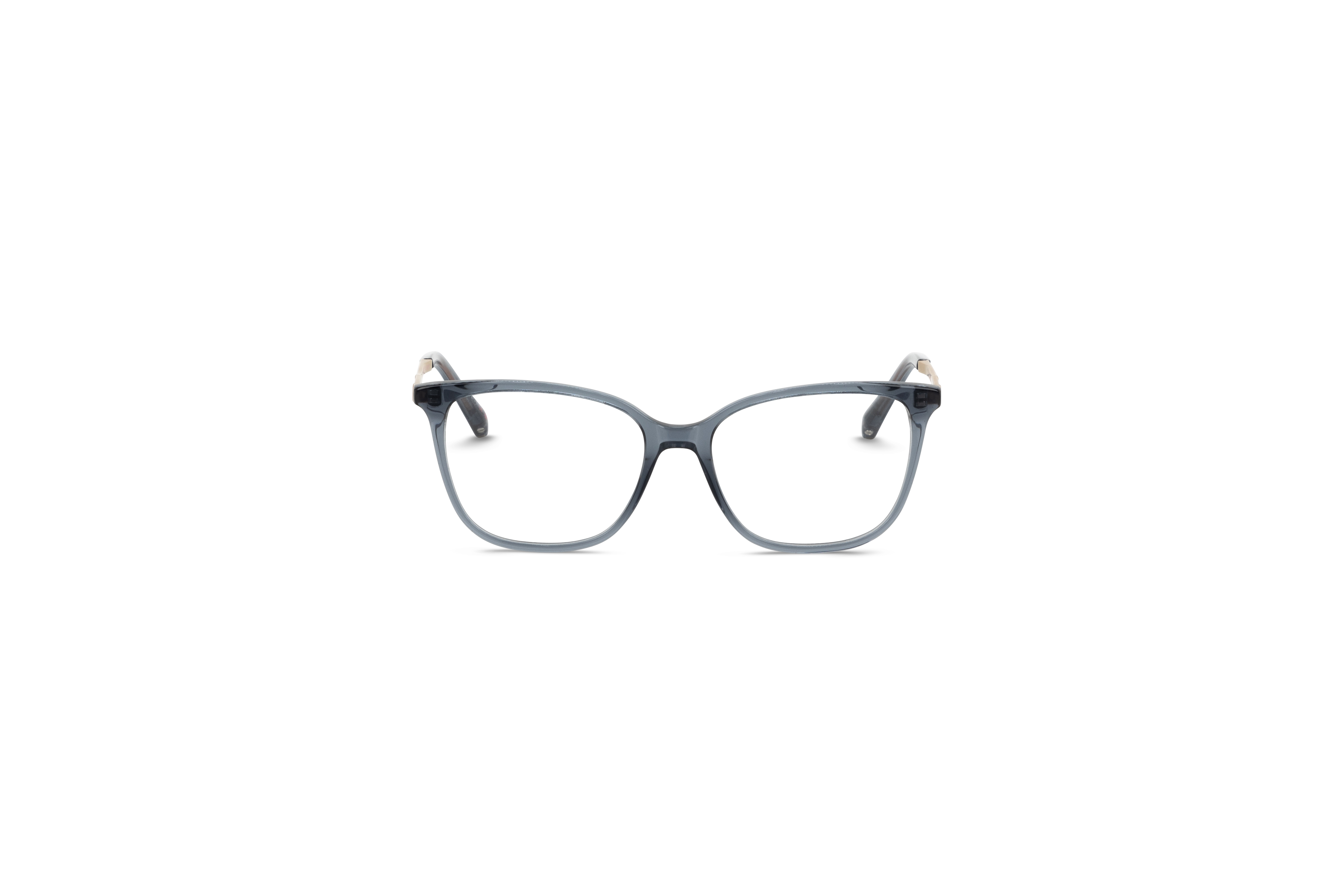 Die Brille Ted Baker TB9220 in Grau auf weißem Hintergrund in Frontalansicht.