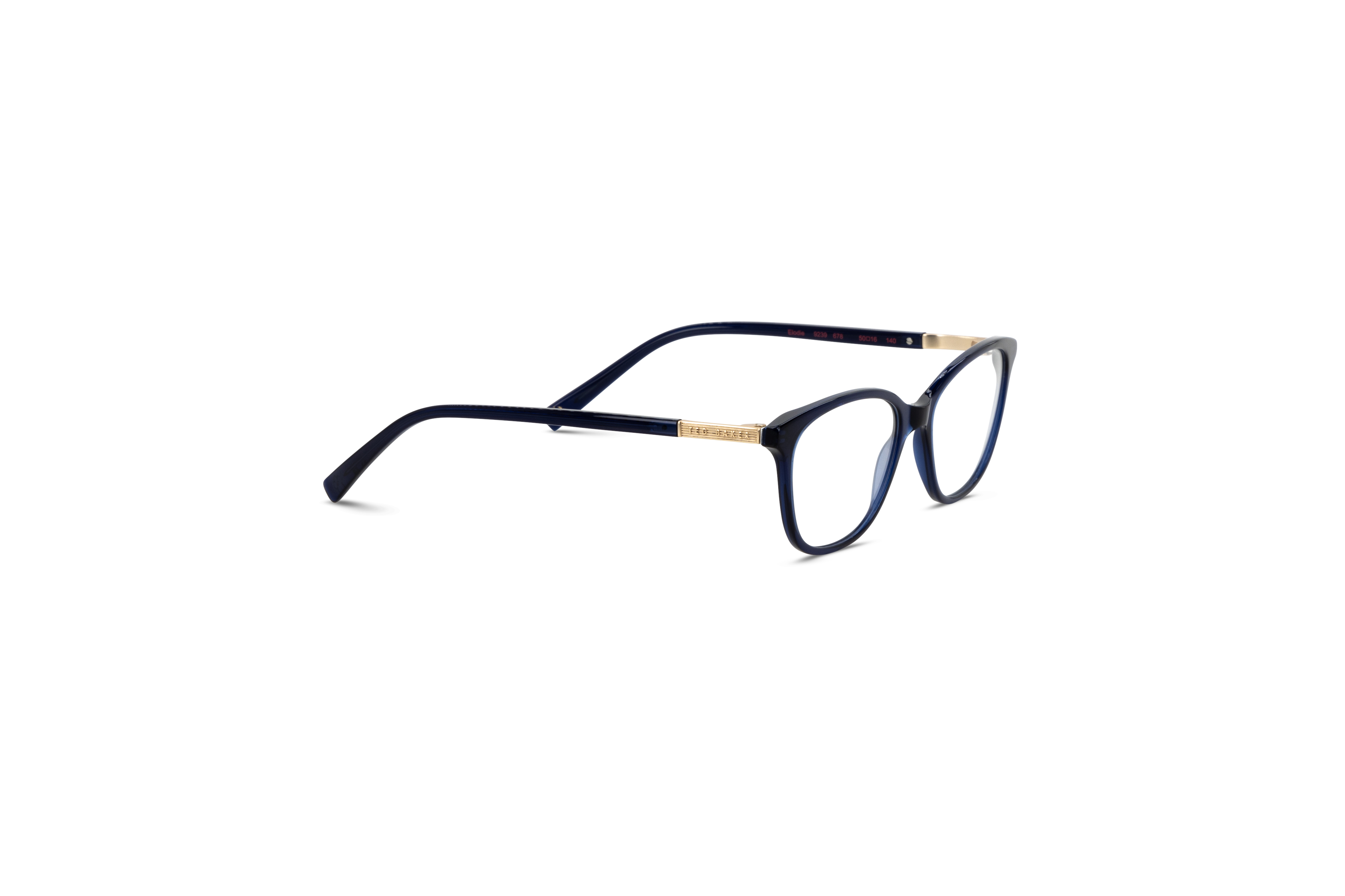 Die Brille Ted Baker 9239 in Blau mit Seitenansicht.