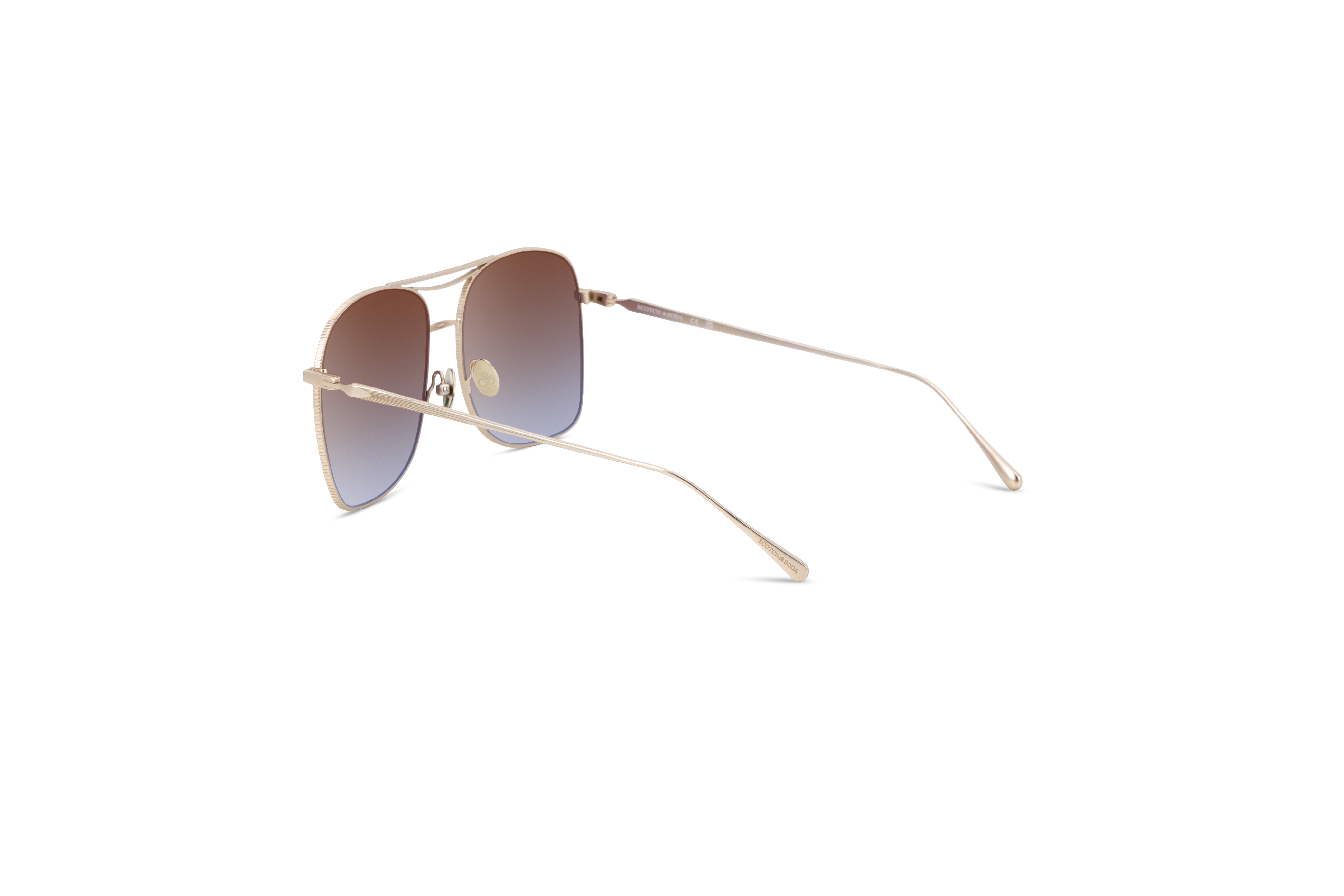 Die Sonnenbrille Scotch & Soda 5011 in Transparent mit Innenansicht.
