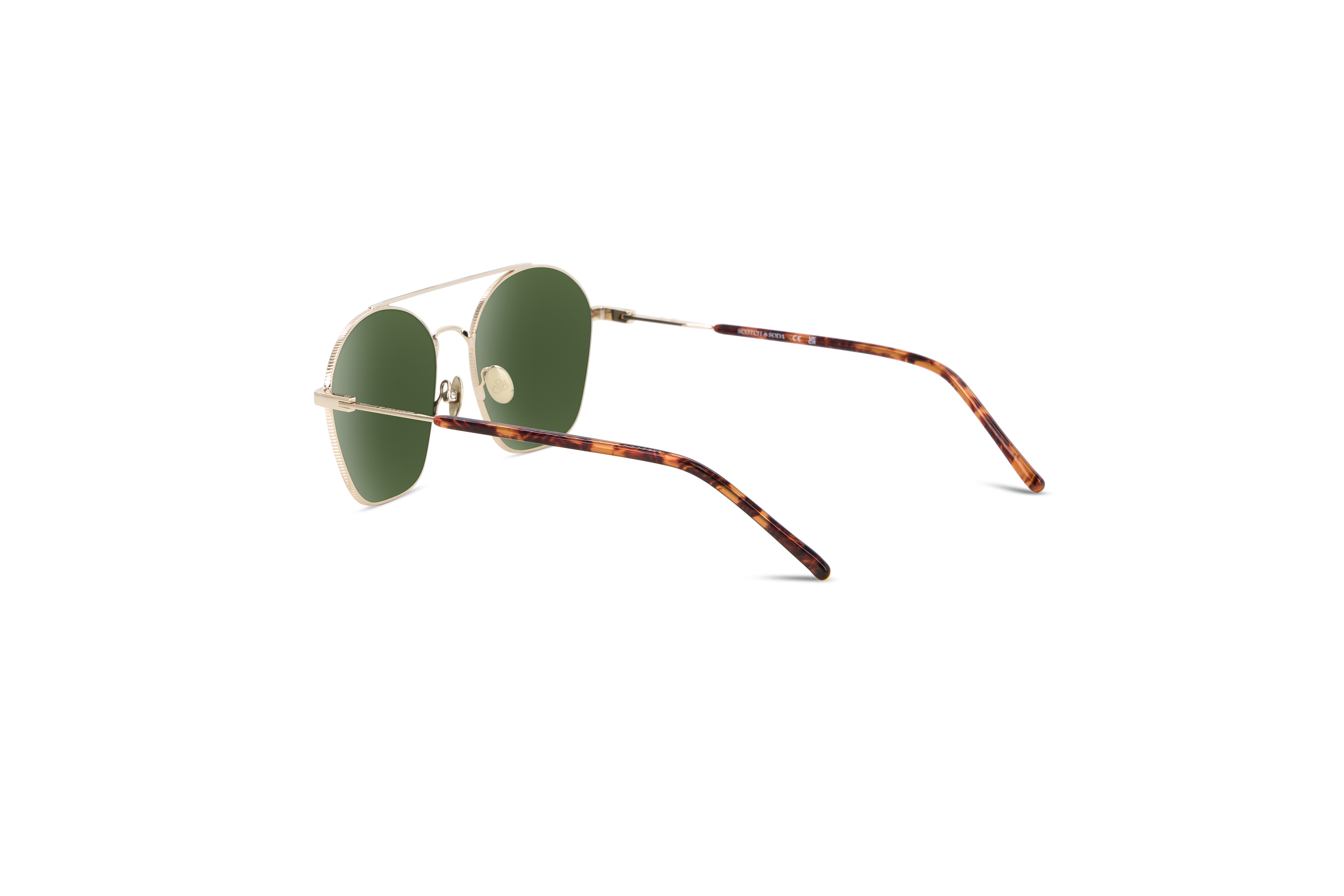 Die Sonnenbrille Scotch & Soda 5013 in Transparent mit Innenansicht.