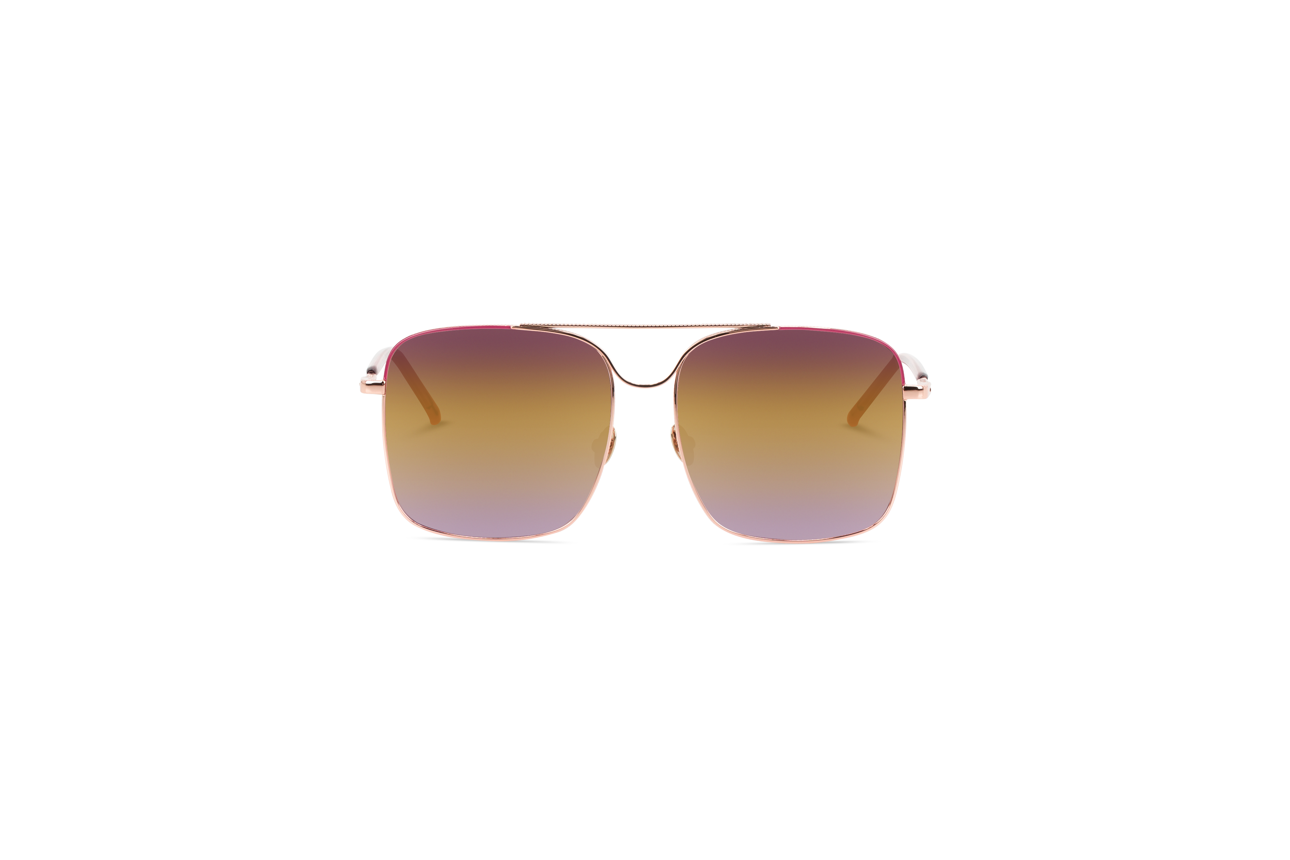 Die Sonnenbrille Scotch & Soda 5014 in Transparent auf weißem Hintergrund in Frontalansicht.