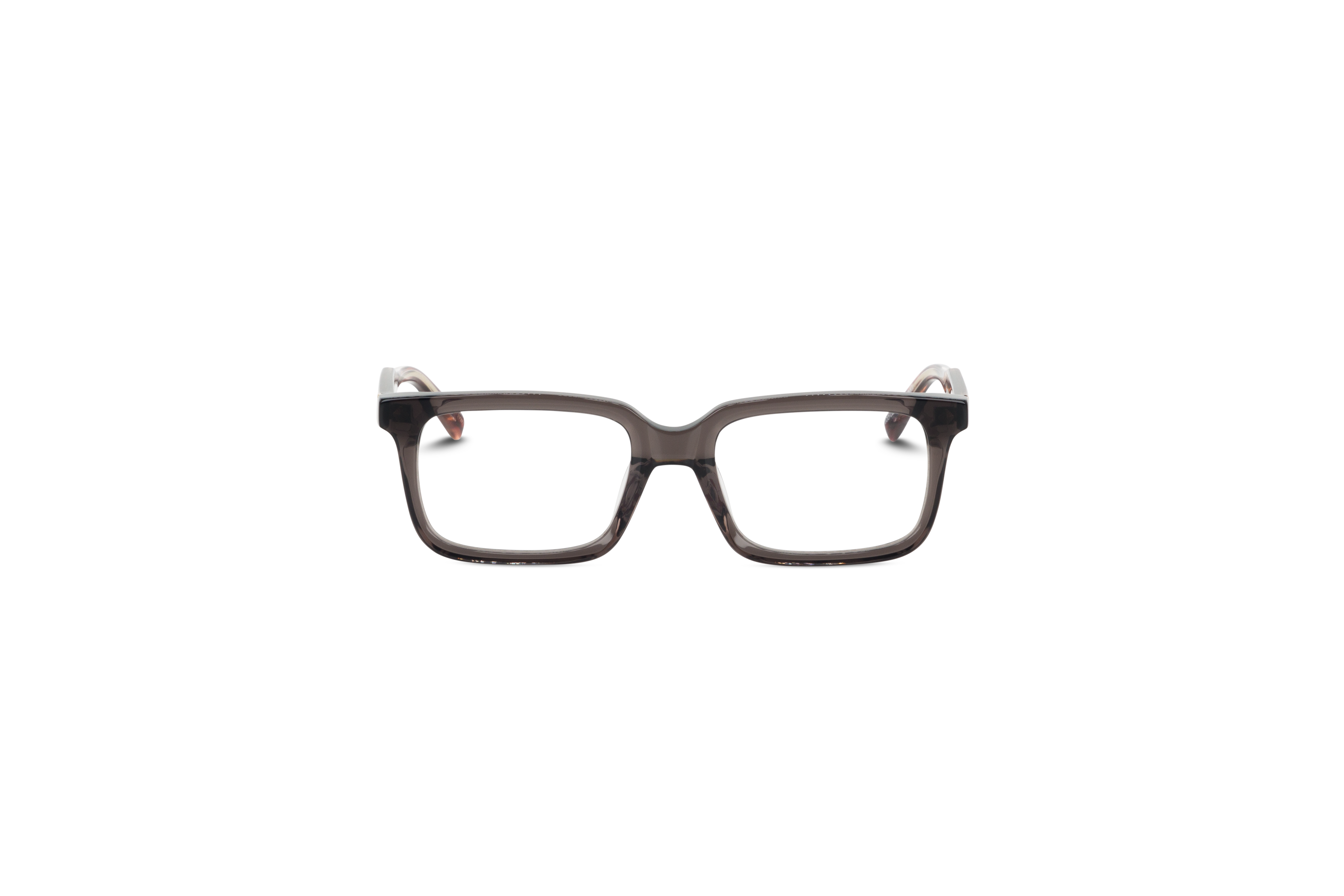 Die Brille Scotch & Soda 4016 in Grau auf weißem Hintergrund in Frontalansicht.