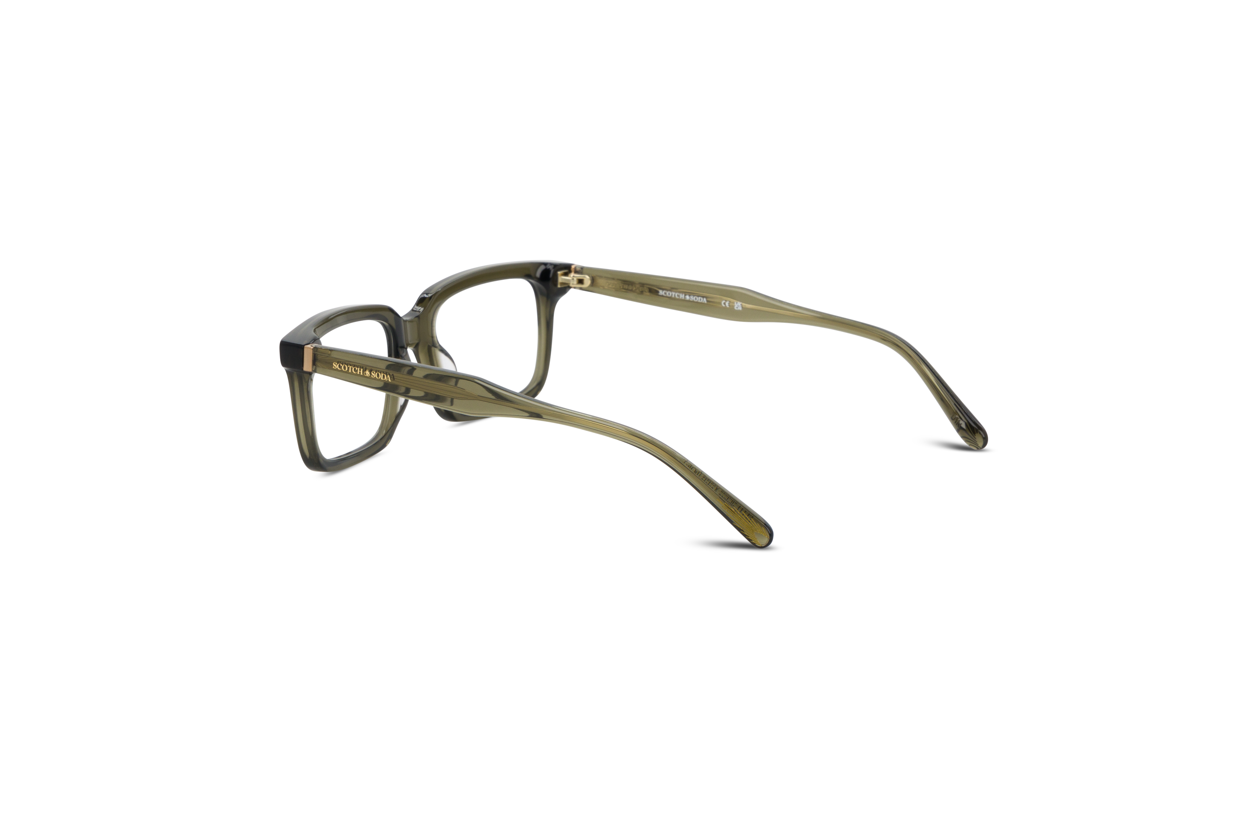 Die Brille Scotch & Soda 4016 in Grün mit Innenansicht.