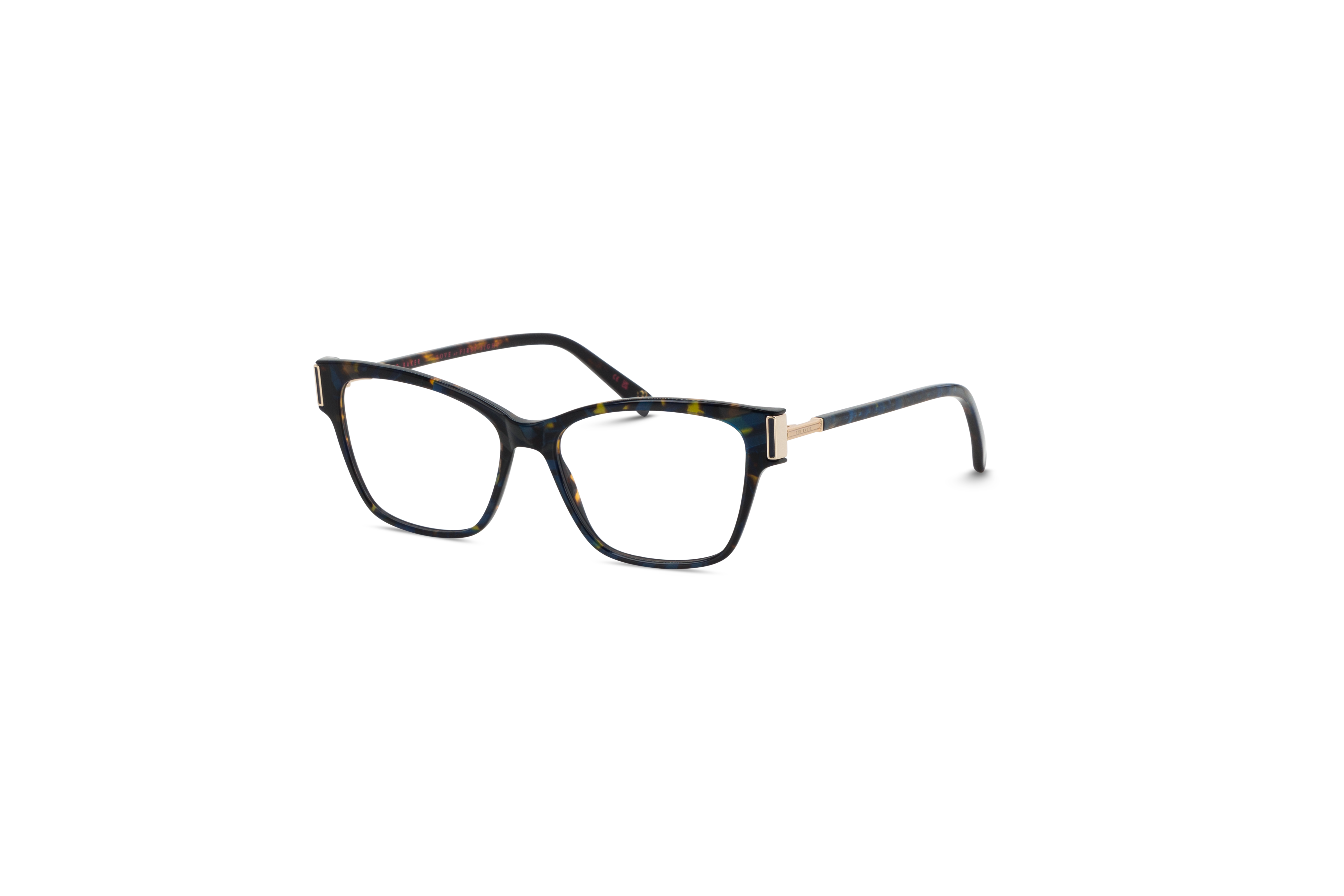 45° Ansicht der Brille Ted Baker 9240 in Mehrfarbig auf weißem Hintergrund.