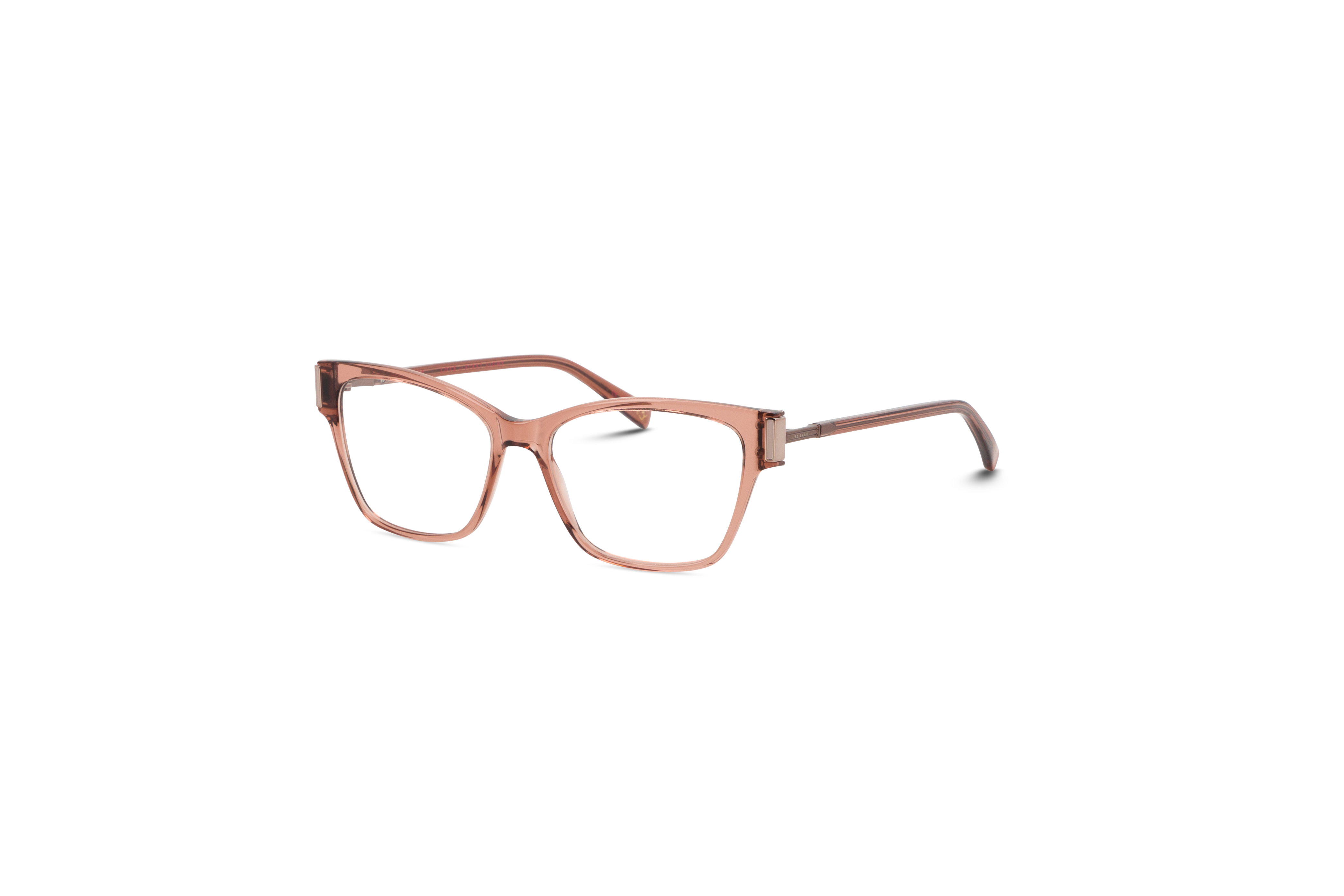 45° Ansicht der Brille Ted Baker 9240 in Orange auf weißem Hintergrund.