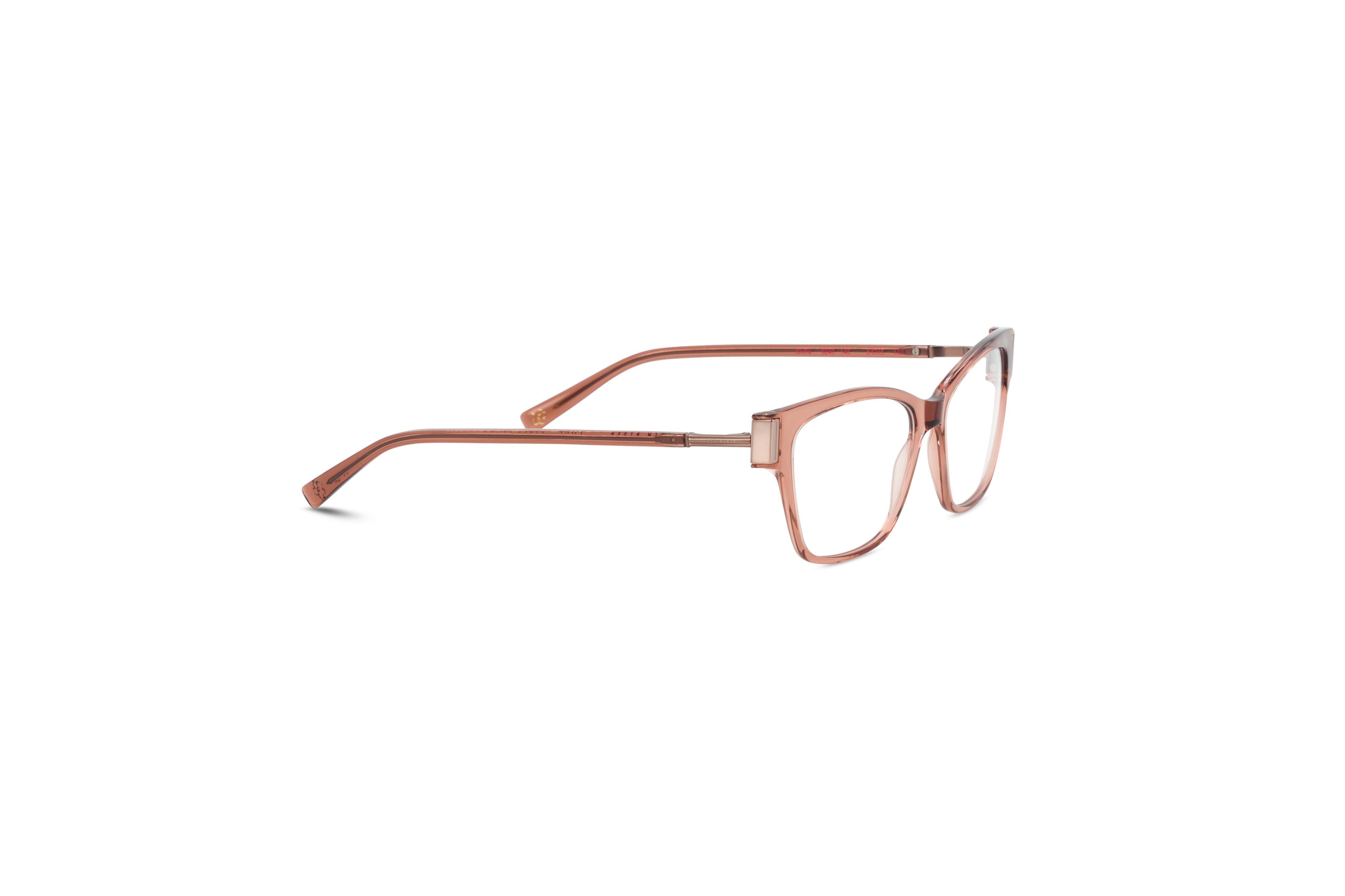 Die Brille Ted Baker 9240 in Orange mit Seitenansicht.