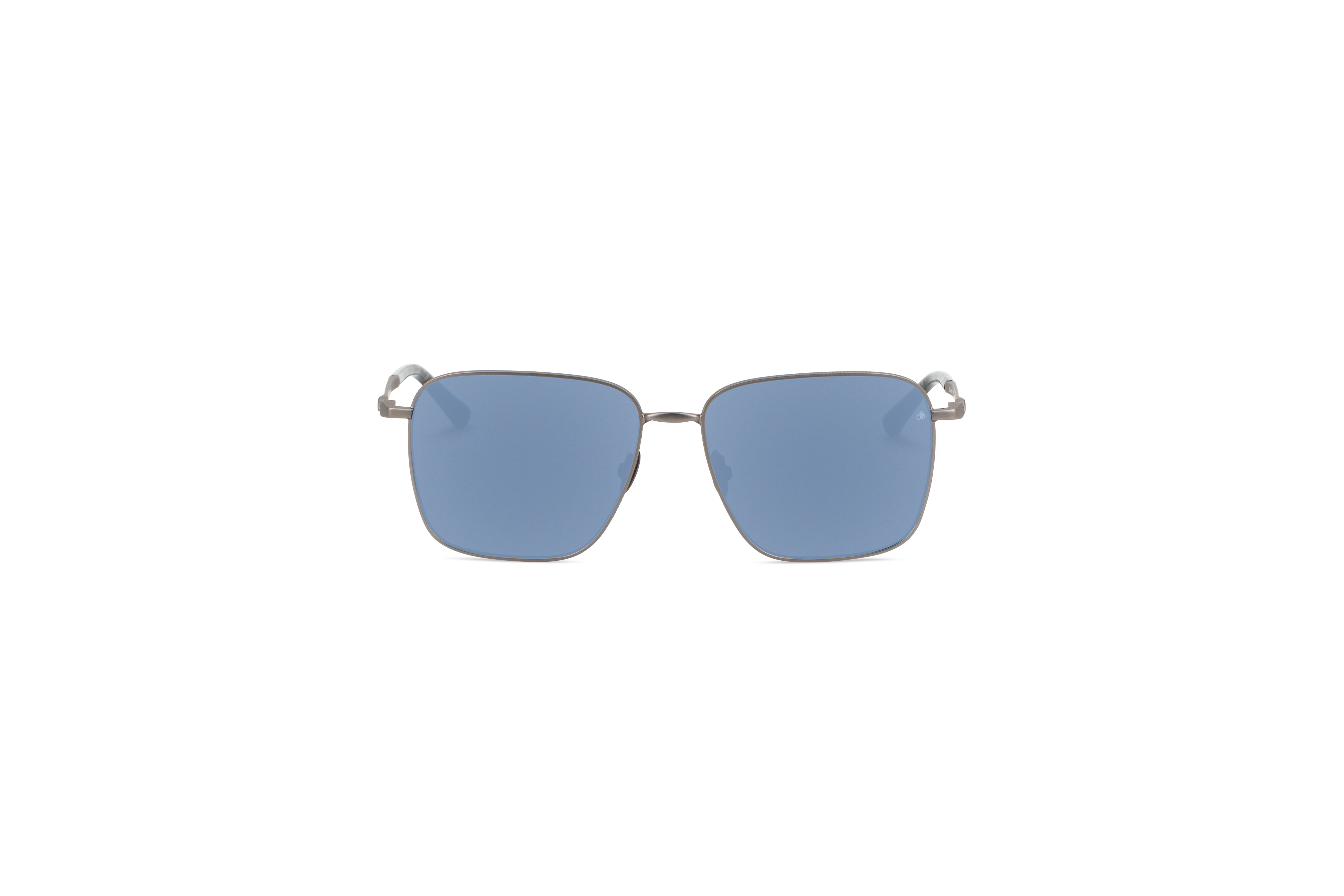 Die Sonnenbrille Scotch & Soda 6017 in Metallisch auf weißem Hintergrund in Frontalansicht.