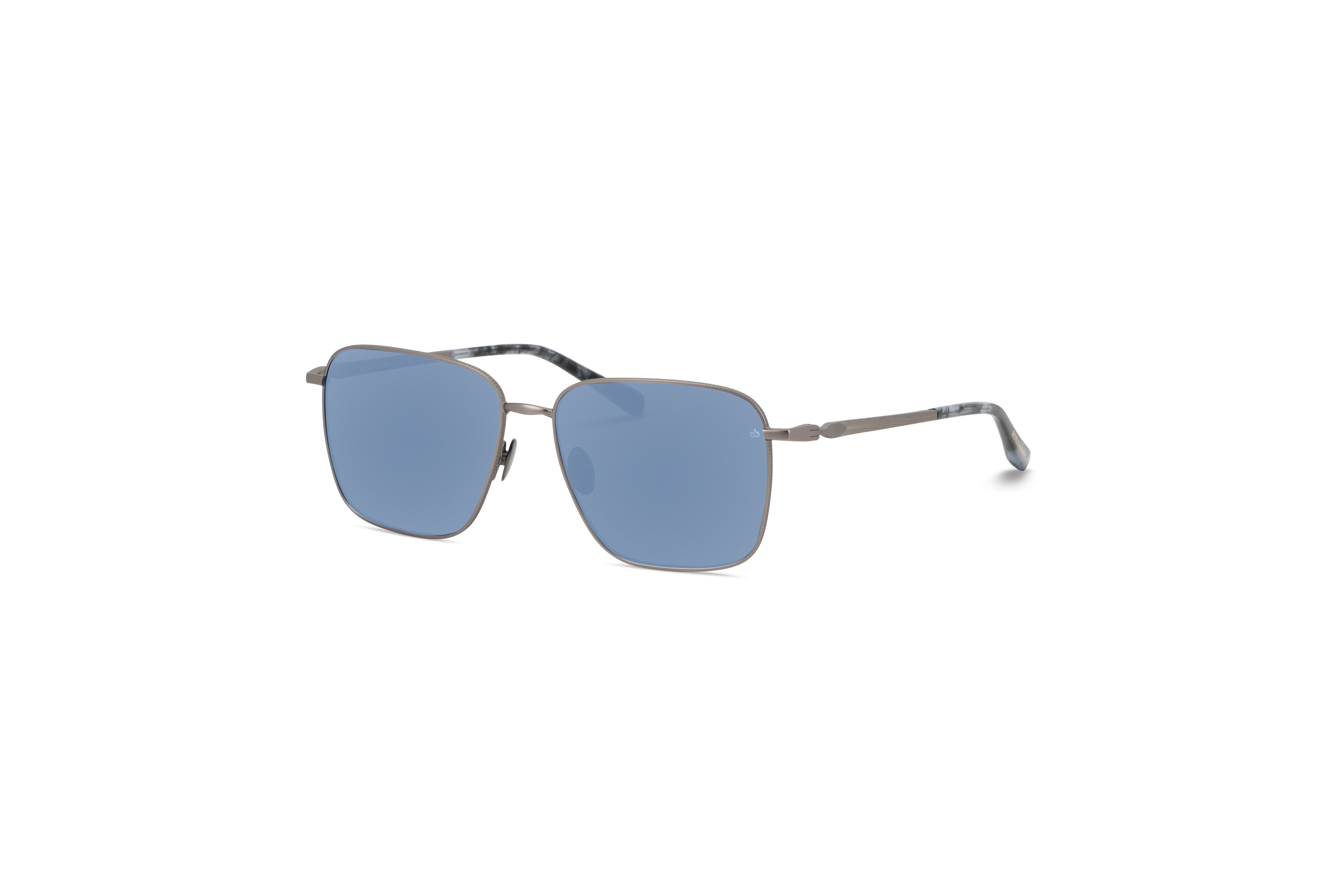 45° Ansicht der Sonnenbrille Scotch & Soda 6017 in Metallisch auf weißem Hintergrund.