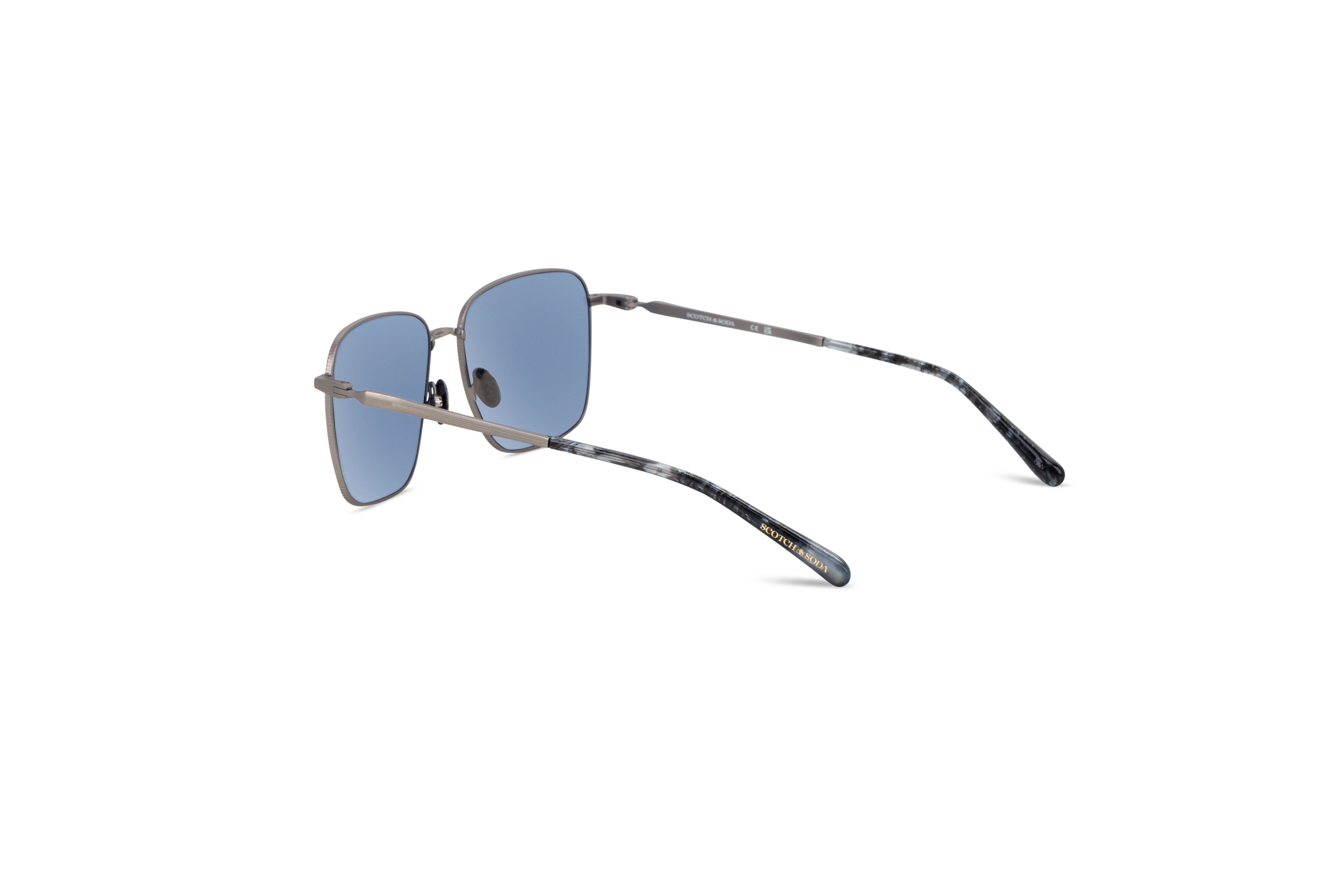 Die Sonnenbrille Scotch & Soda 6017 in Metallisch mit Innenansicht.