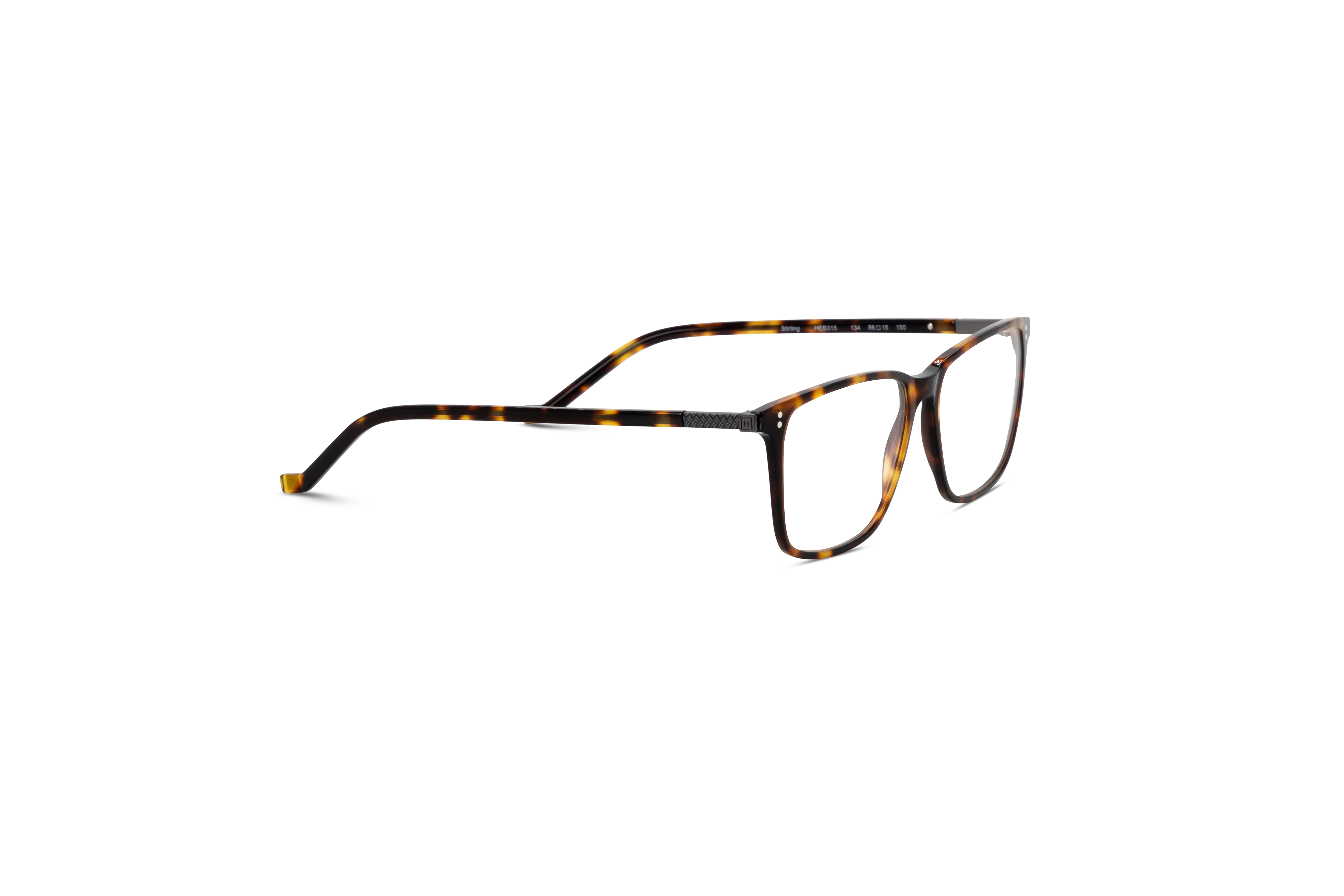 Die Brille Hackett London 315 in Havanna mit Seitenansicht.