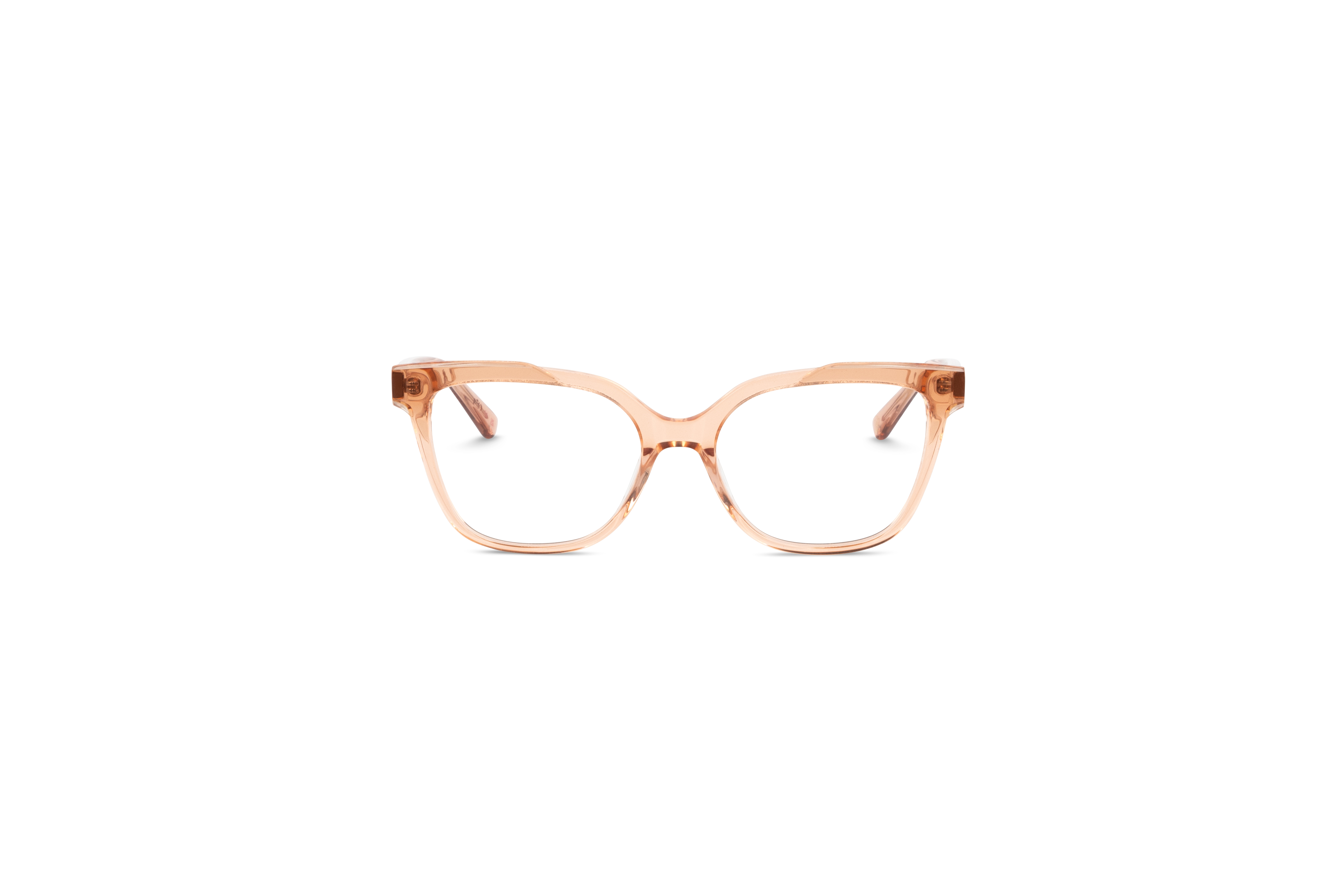 Die Brille Ted Baker 9264 in Orange auf weißem Hintergrund in Frontalansicht.