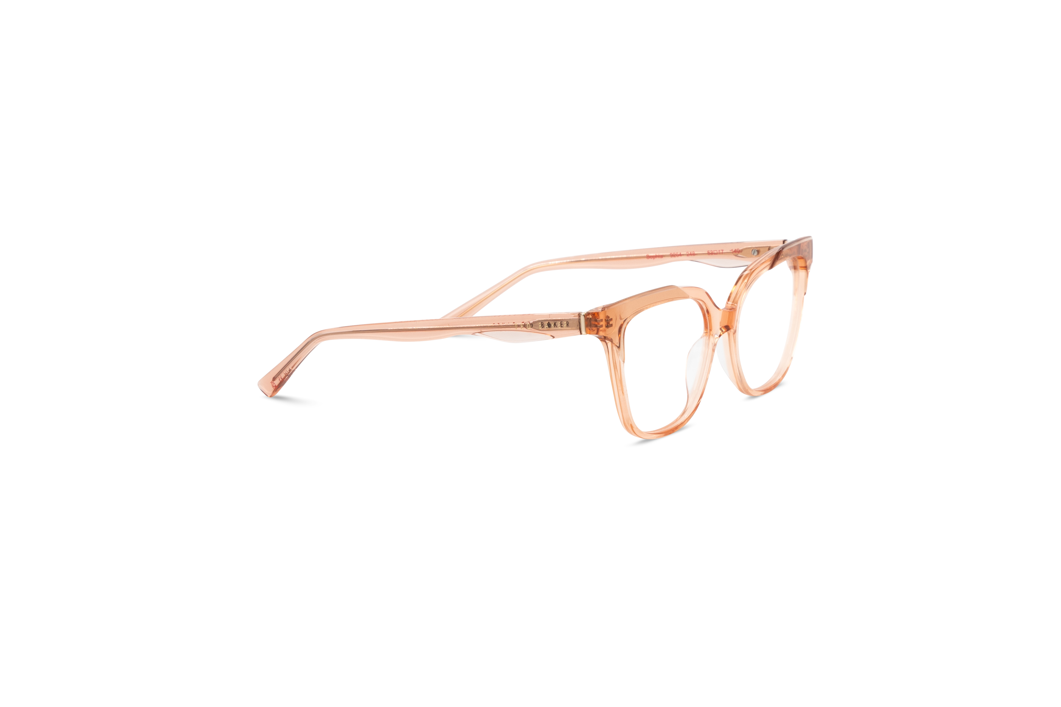 Die Brille Ted Baker 9264 in Orange mit Seitenansicht.