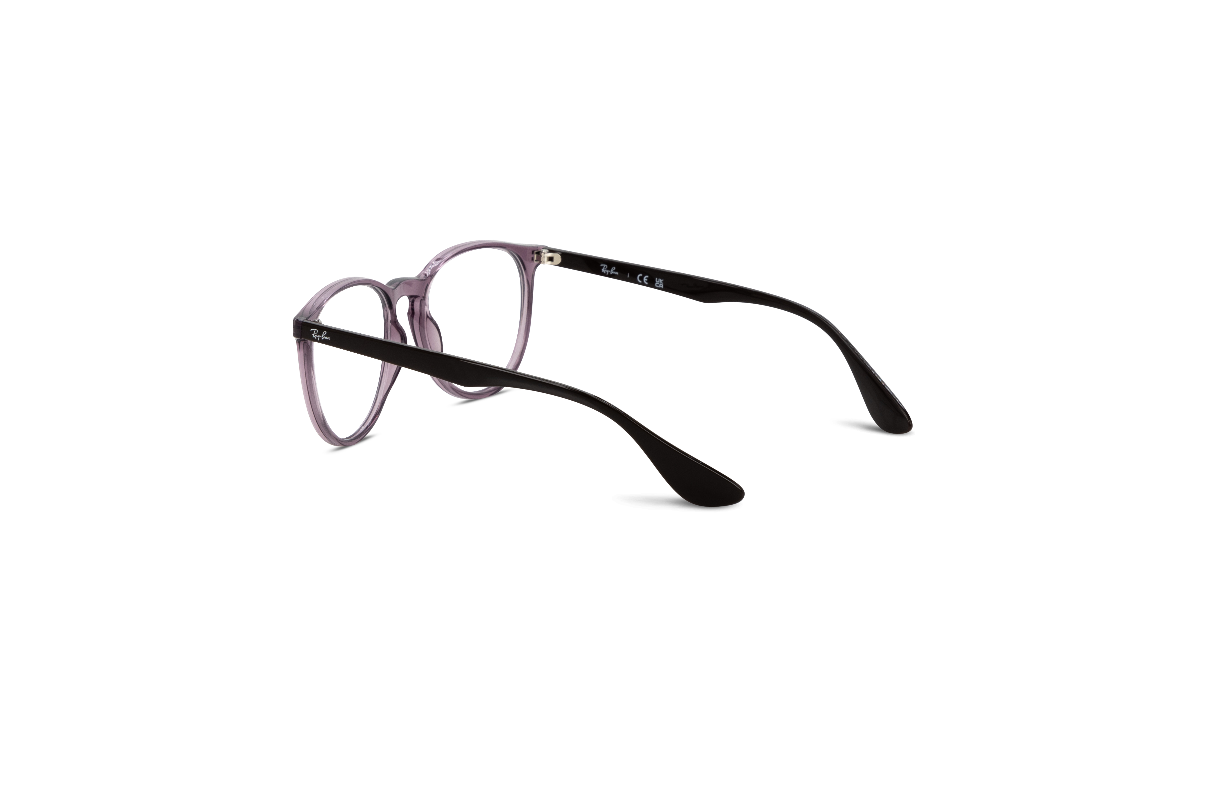 Die Brille Ray-Ban RX7046 in Transparent mit Innenansicht.