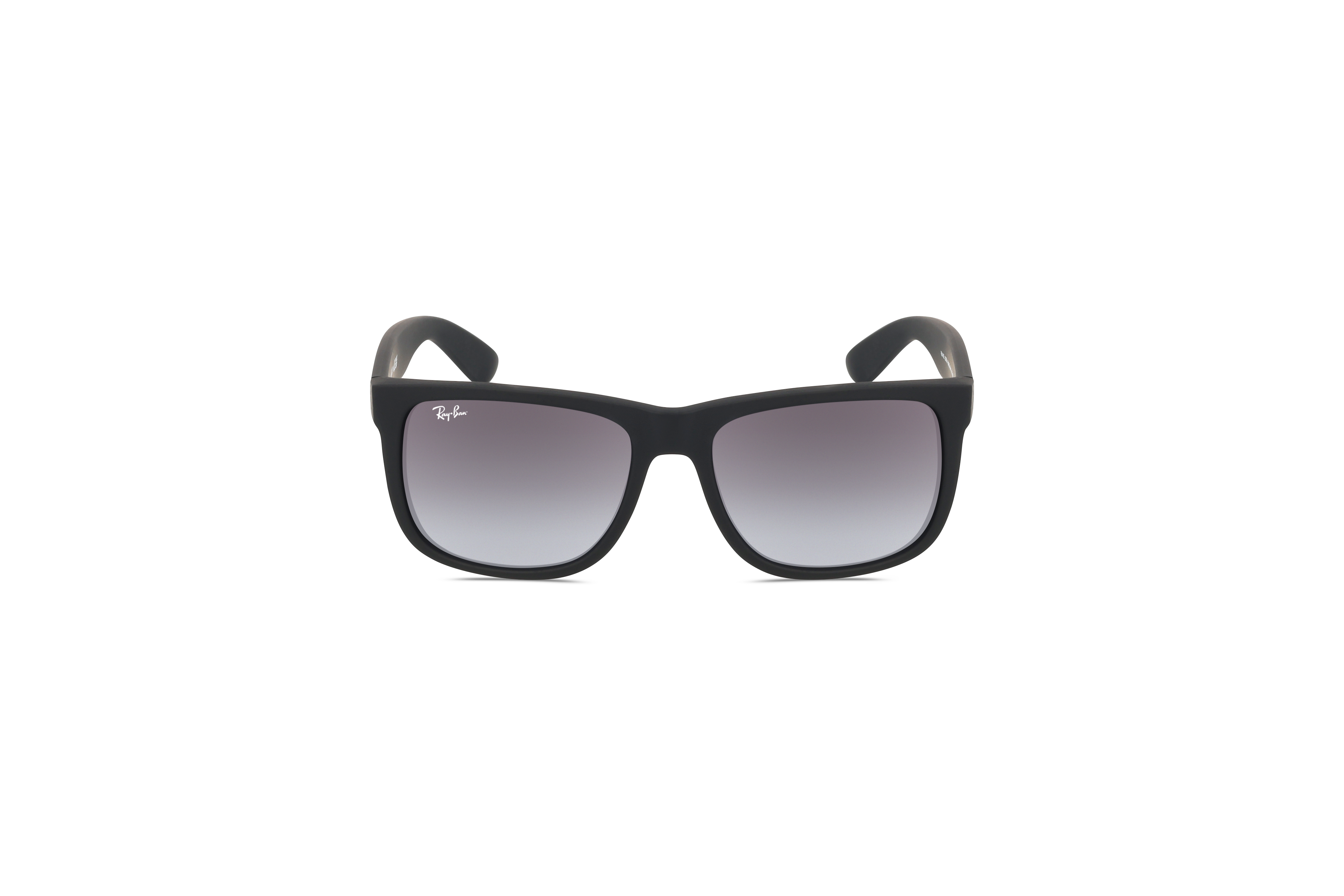 Die Sonnenbrille Ray-Ban RB4165 in Schwarz auf weißem Hintergrund in Frontalansicht.