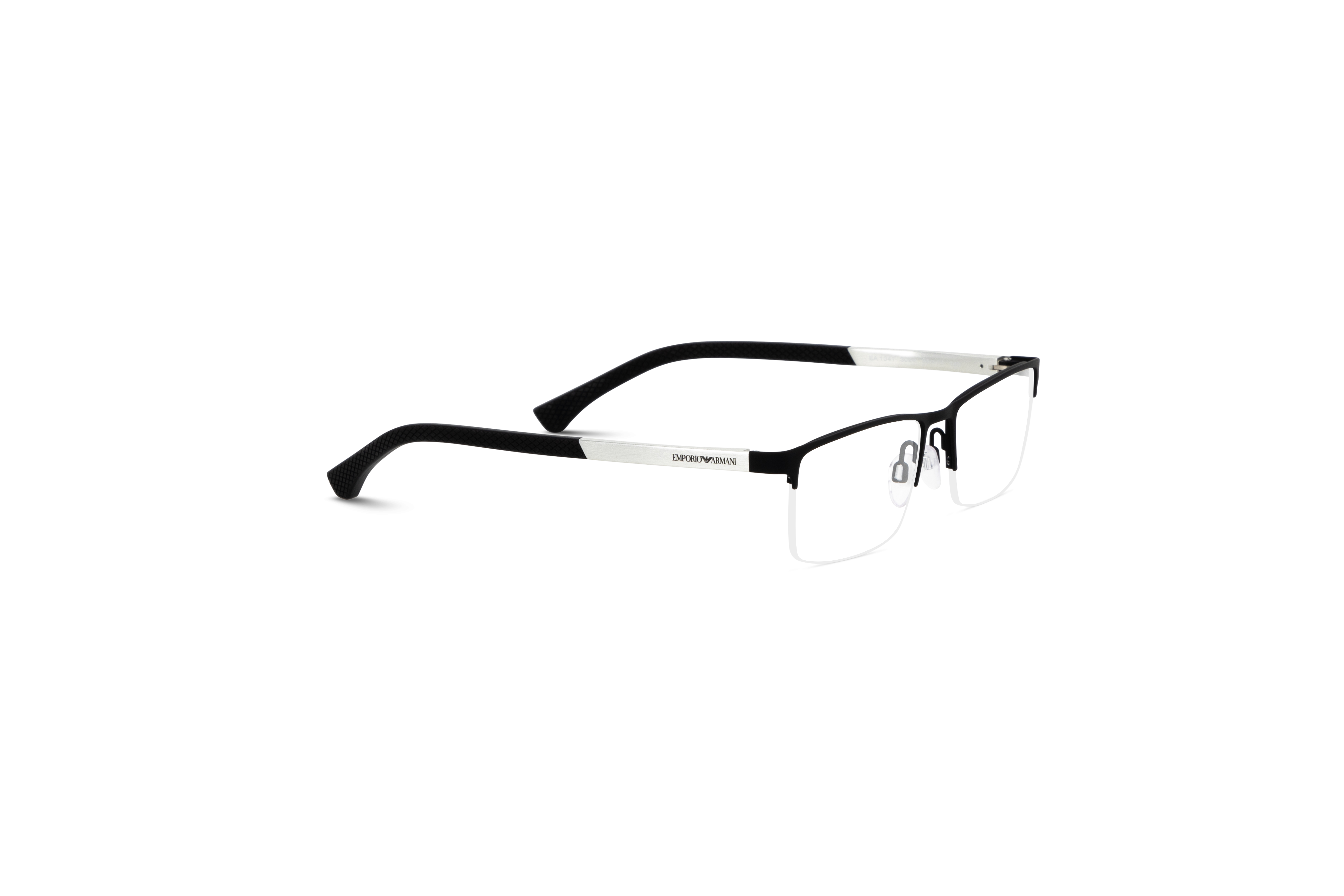 Die Brille Emporio Armani EA1041 in Schwarz mit Seitenansicht.