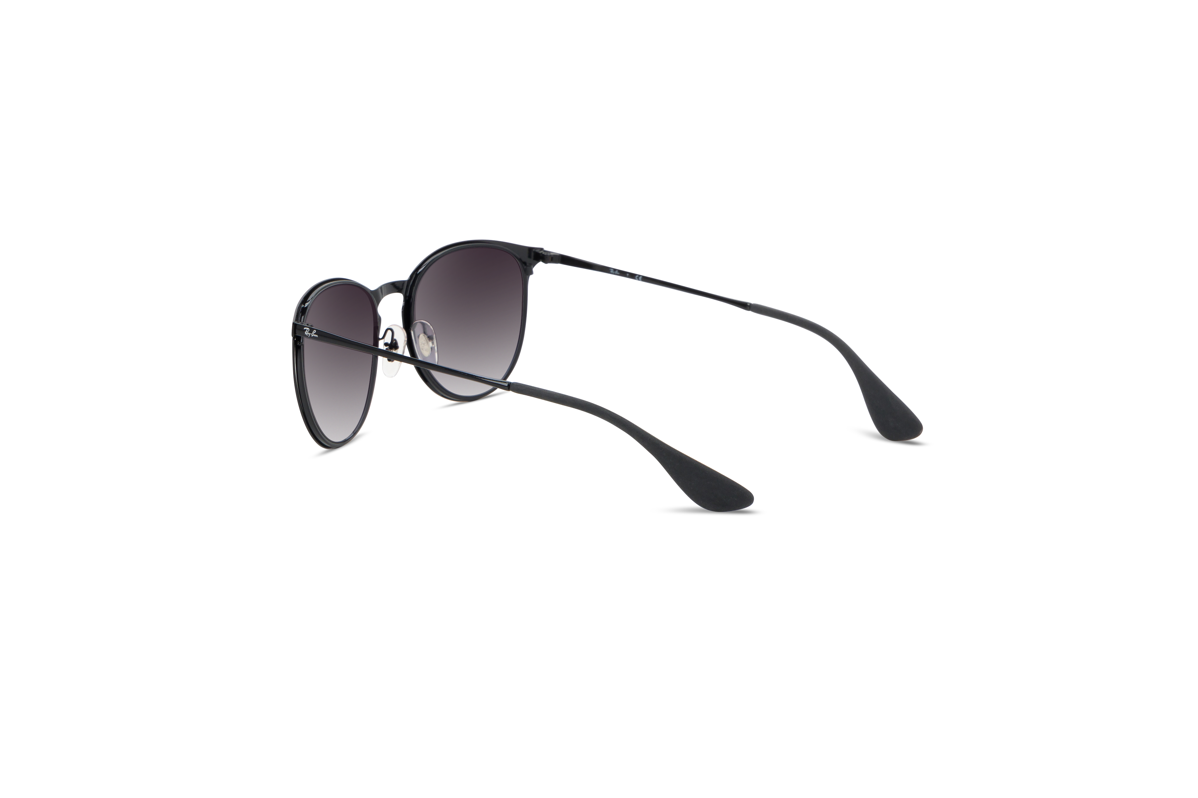 Die Sonnenbrille Ray-Ban RB3539 in Schwarz mit Innenansicht.