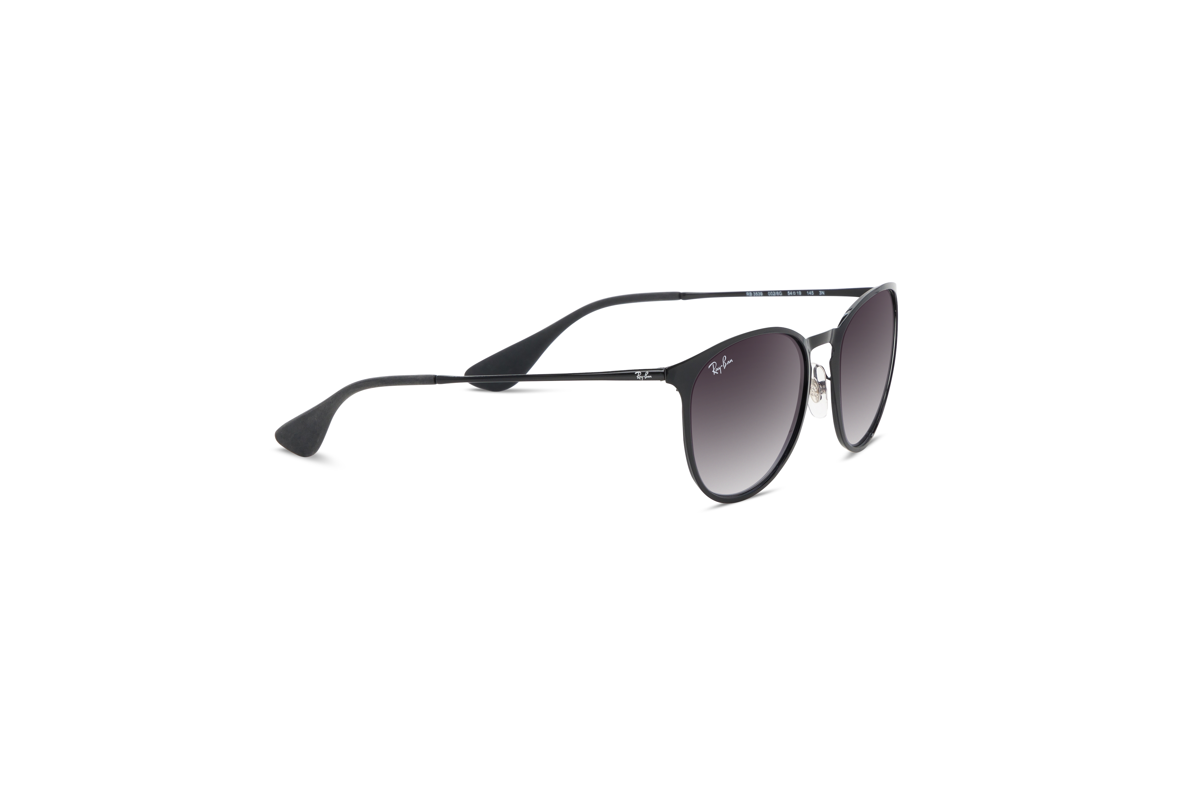 Die Sonnenbrille Ray-Ban RB3539 in Schwarz mit Seitenansicht.