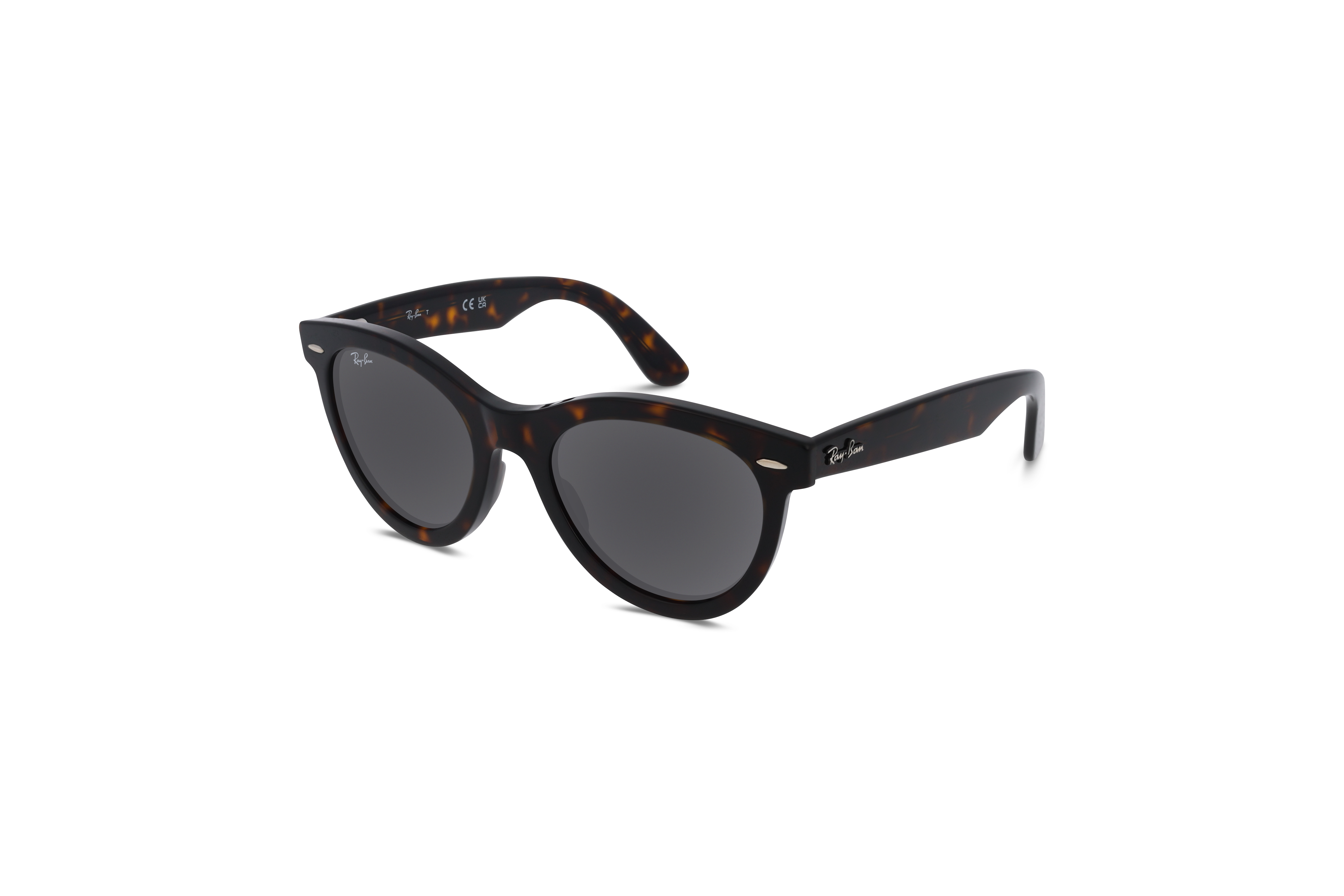 45° Ansicht der Sonnenbrille Ray-Ban RB2241 in Havanna auf weißem Hintergrund.