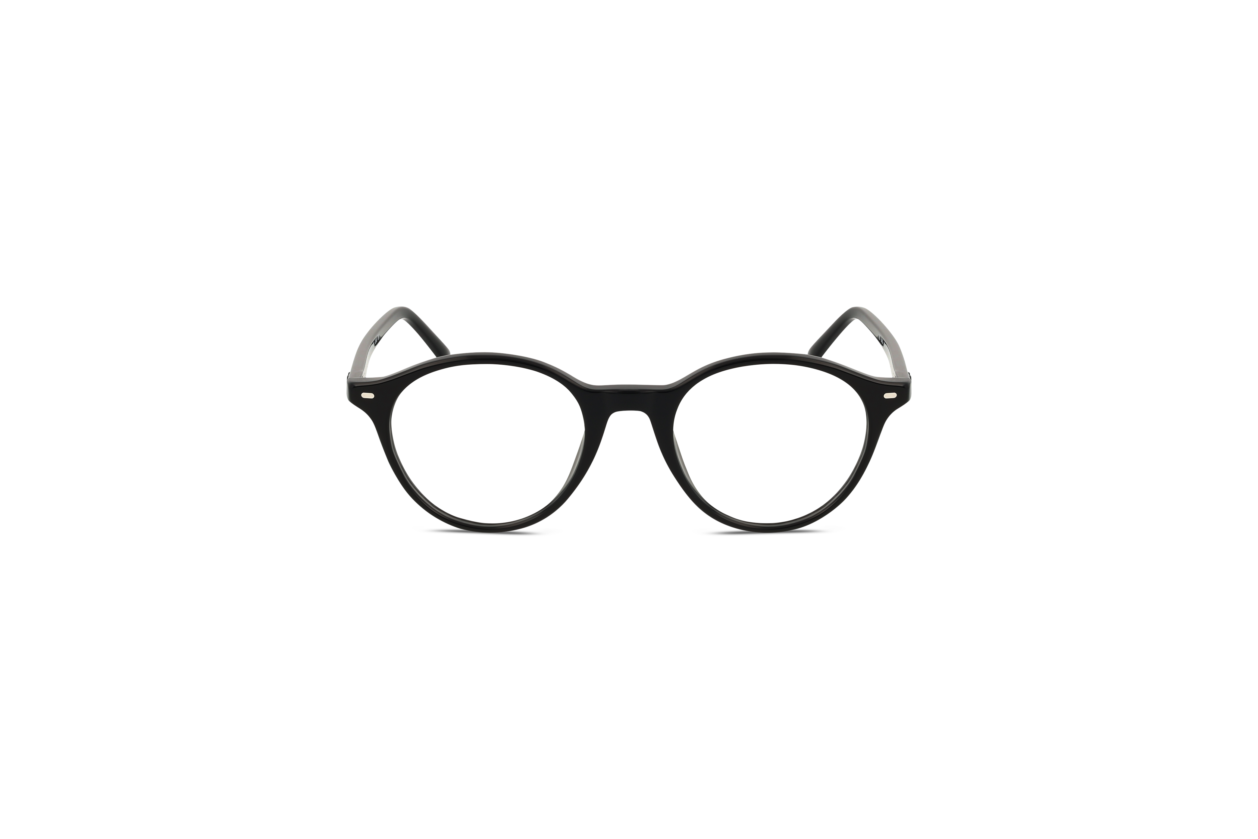 Die Brille Ray-Ban RX5430 in Schwarz auf weißem Hintergrund in Frontalansicht.