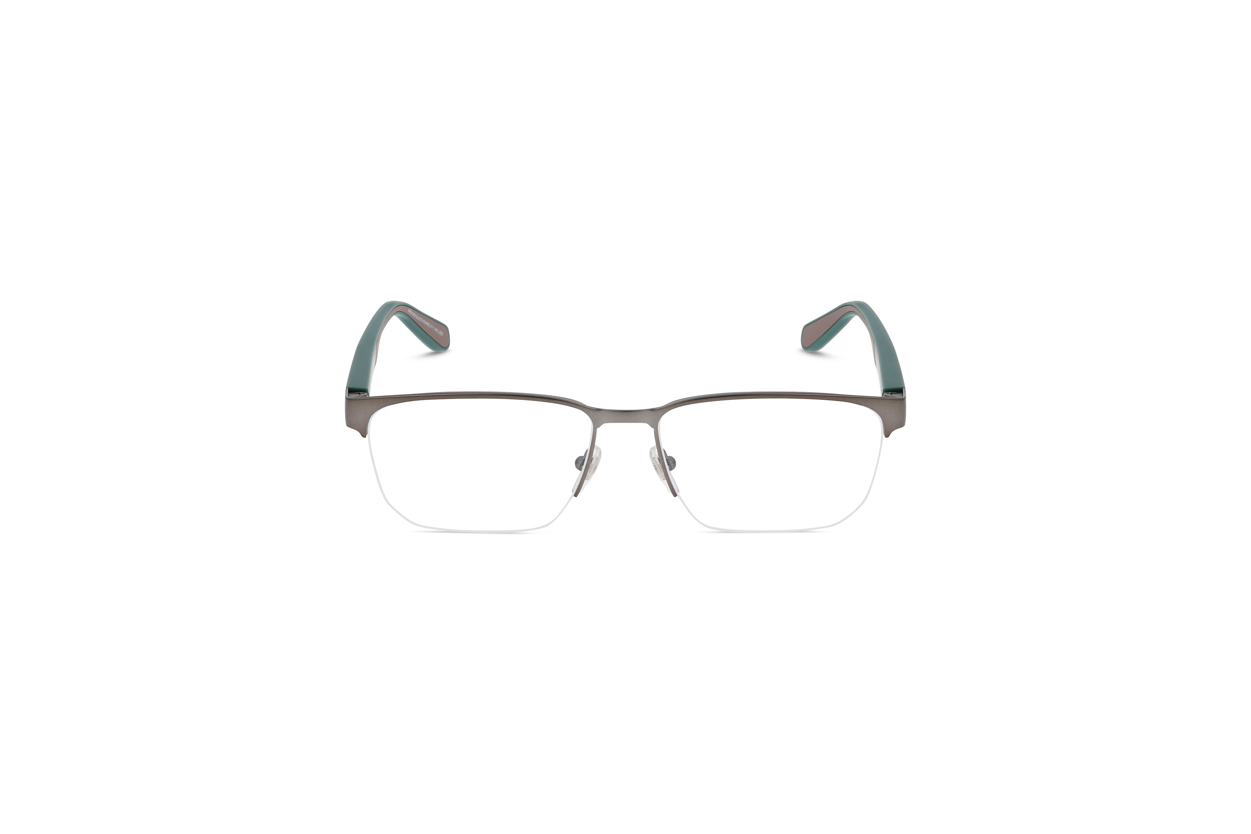 Die Brille Emporio Armani EA1162 in Metallisch auf weißem Hintergrund in Frontalansicht.