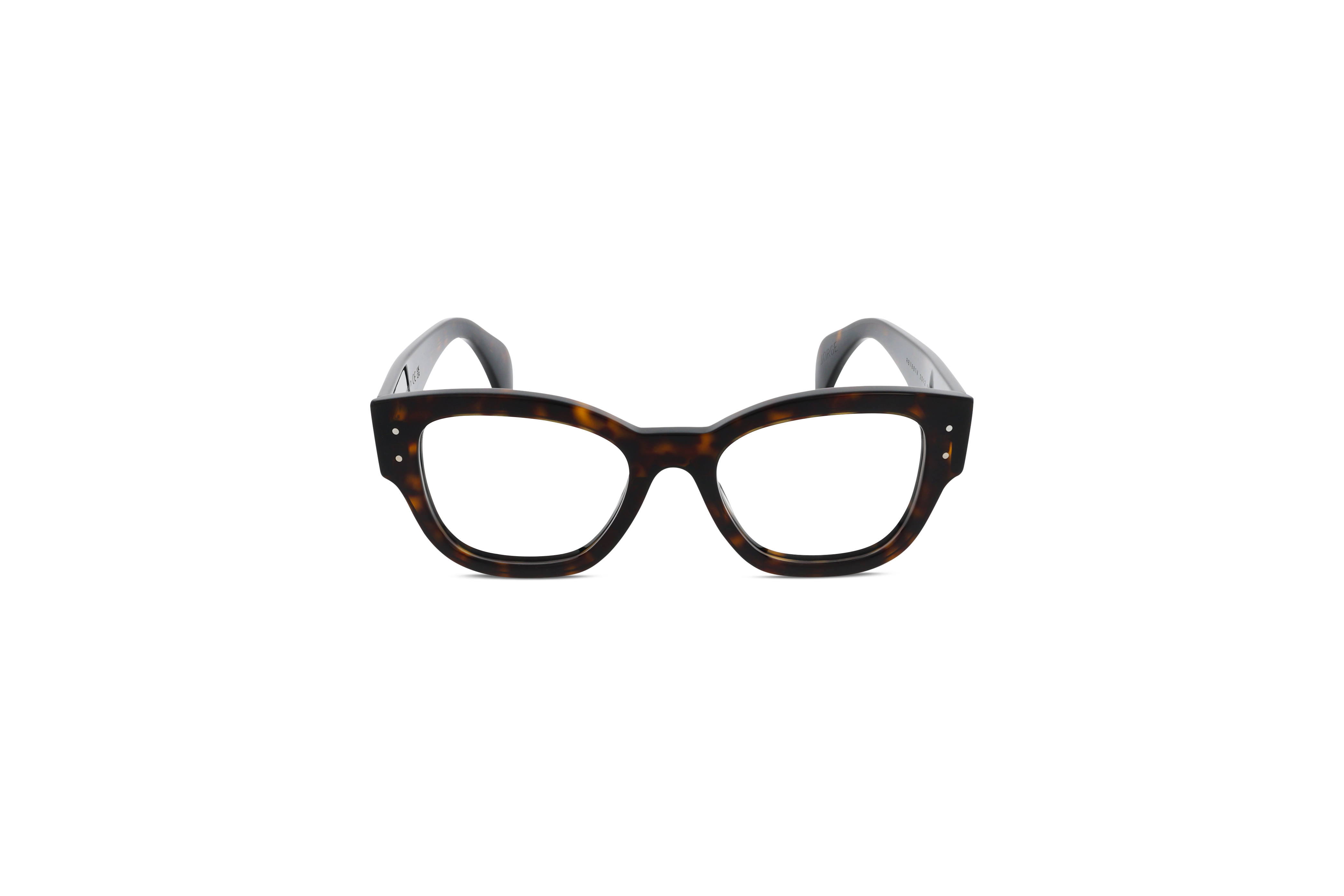 Die Brille Ray-Ban RX7681V in Havanna auf weißem Hintergrund in Frontalansicht.