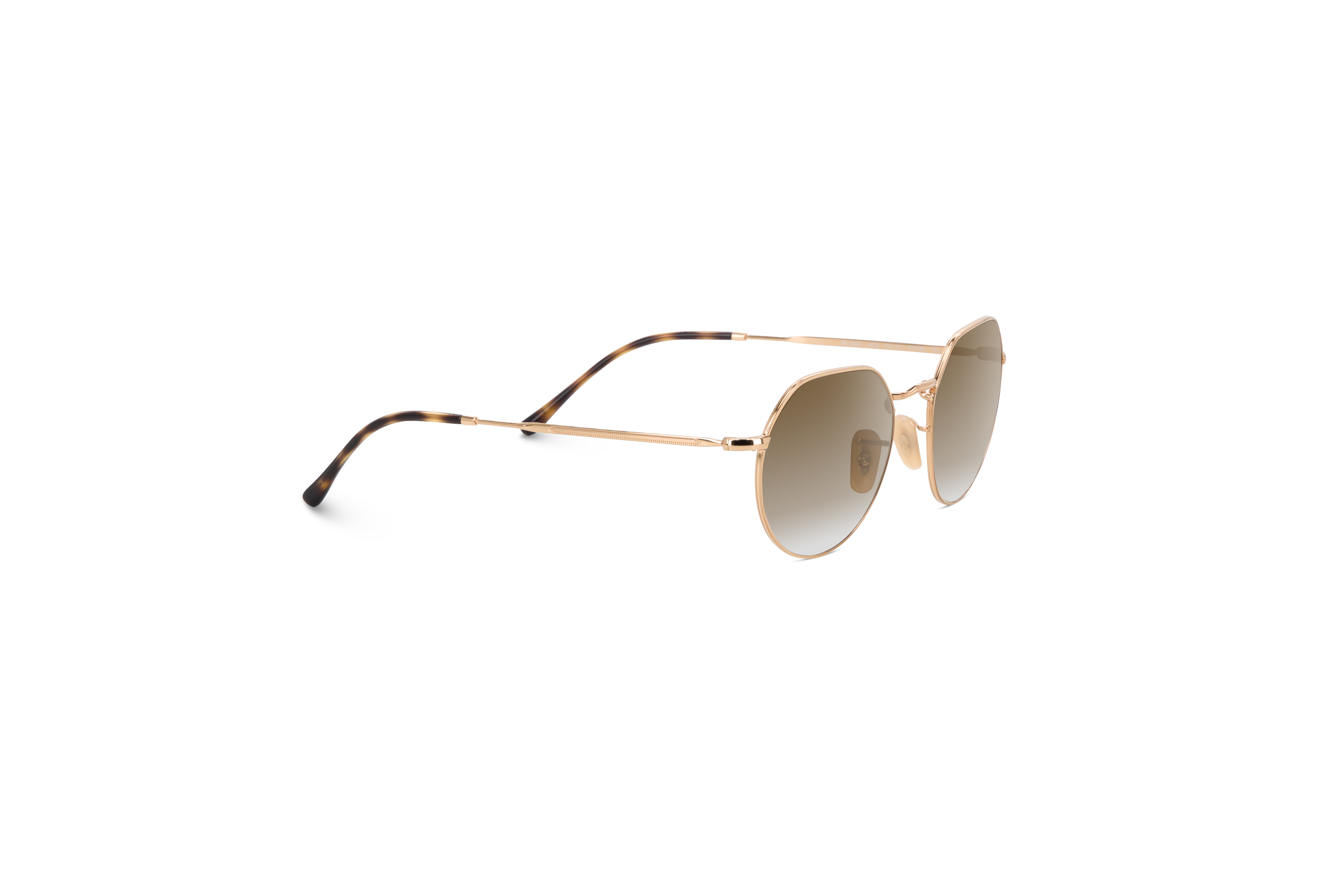 Die Sonnenbrille Ray-Ban RB3565 in Gold mit Seitenansicht.