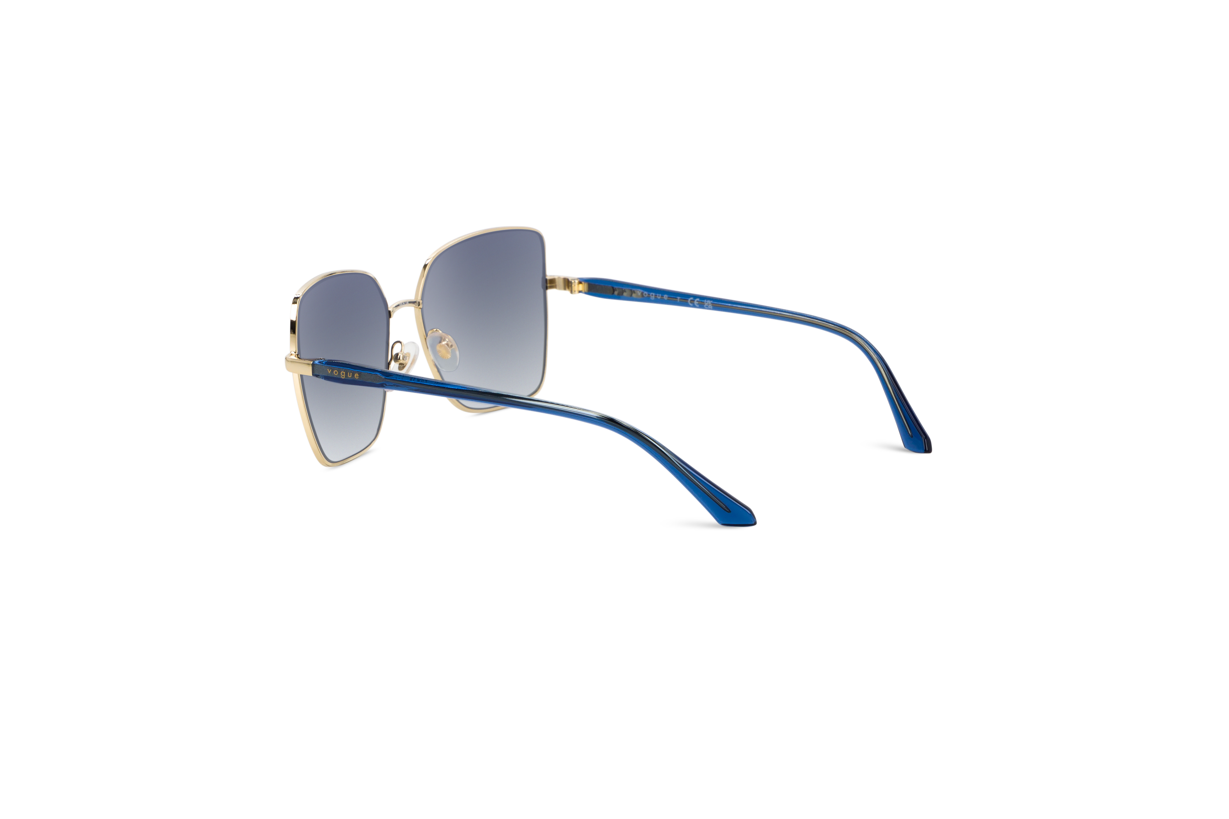 Die Sonnenbrille Vogue VO4199S in Gold mit Innenansicht.