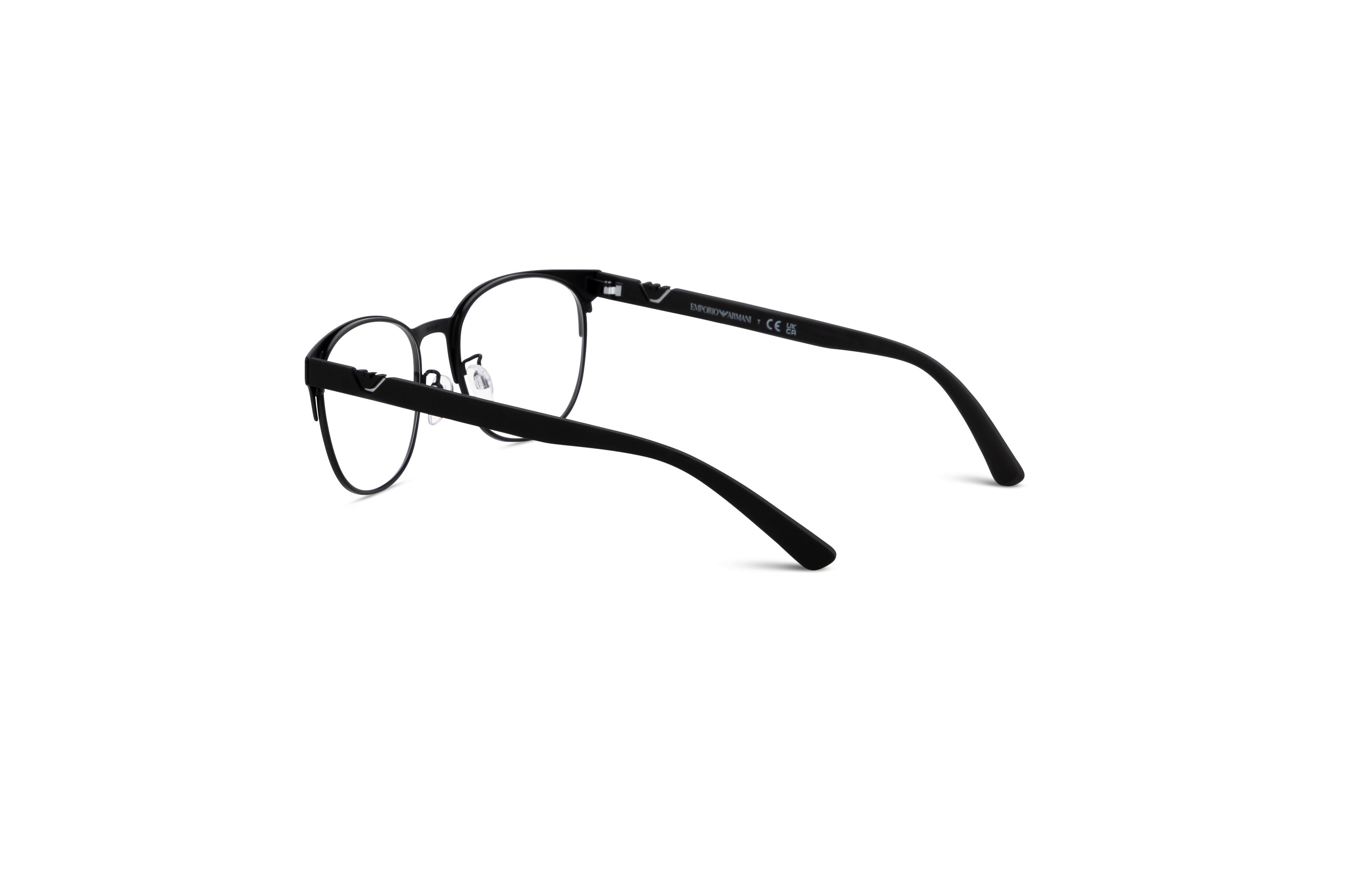 Die Brille Emporio Armani EA1139 in Schwarz mit Innenansicht.