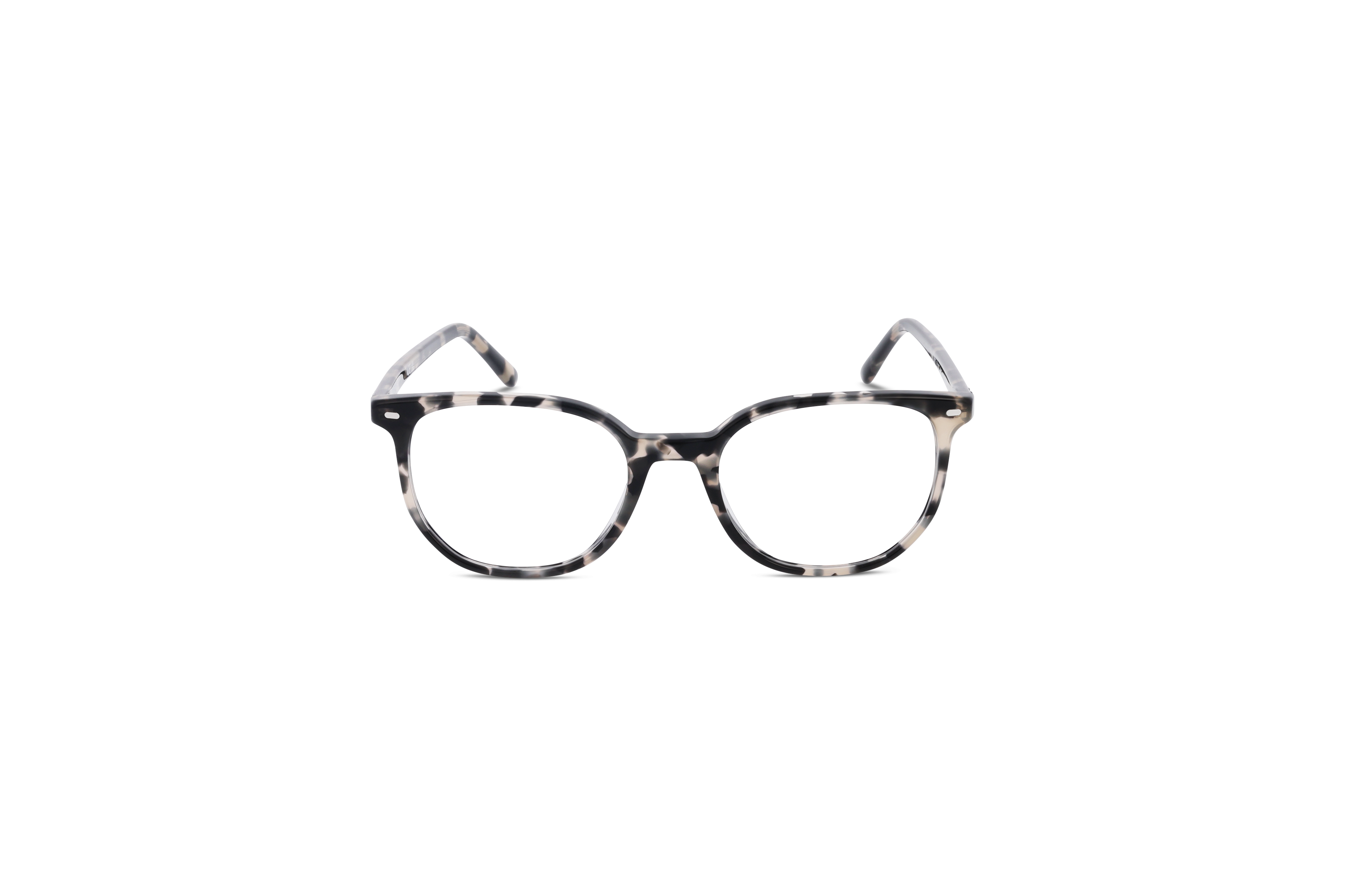 Die Brille Ray-Ban RX5397 in Havanna auf weißem Hintergrund in Frontalansicht.