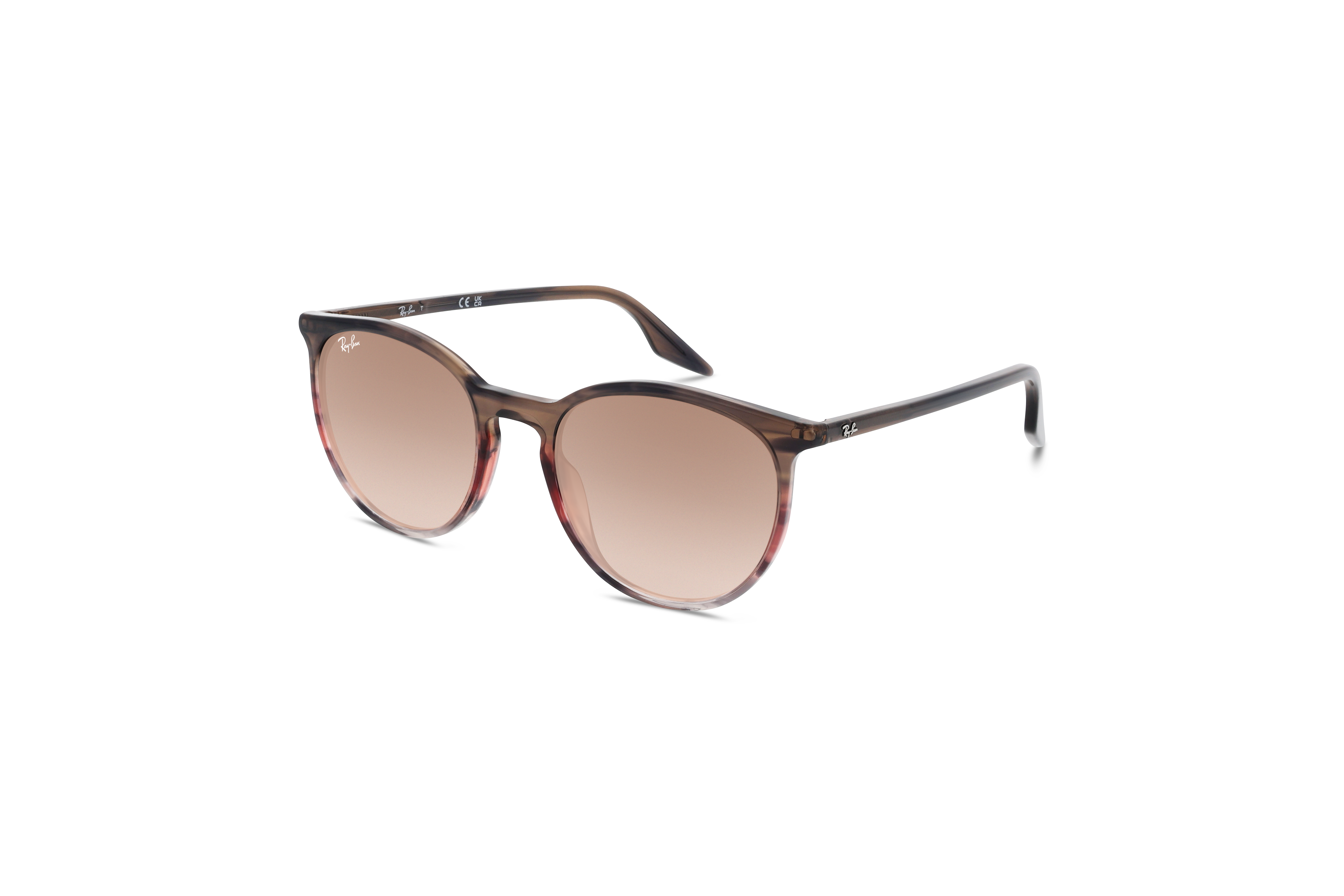 45° Ansicht der Sonnenbrille Ray-Ban RB2204 in Mehrfarbig auf weißem Hintergrund.