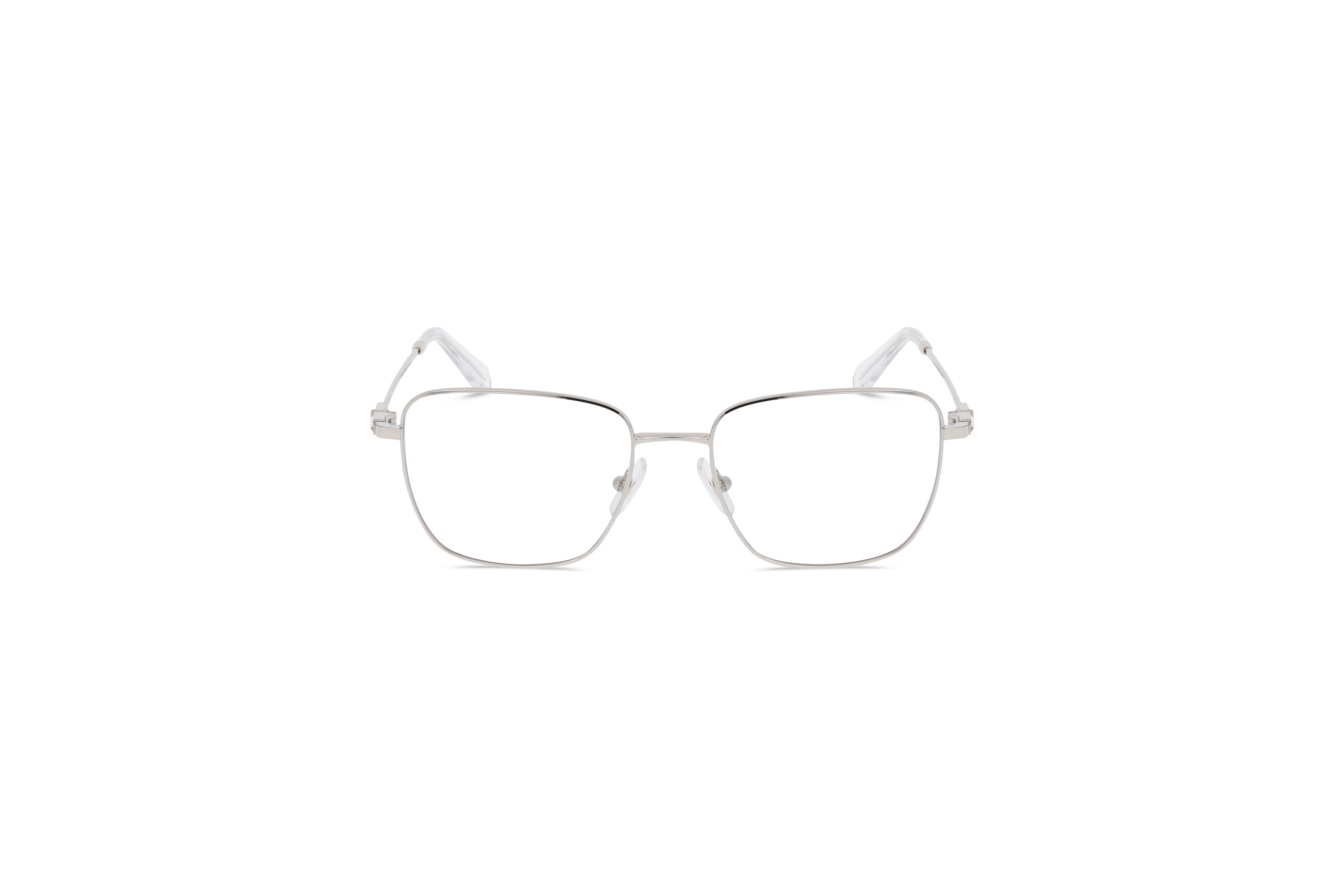 Die Brille Swarovski Swarovski SK1003 in Silber auf weißem Hintergrund in Frontalansicht.