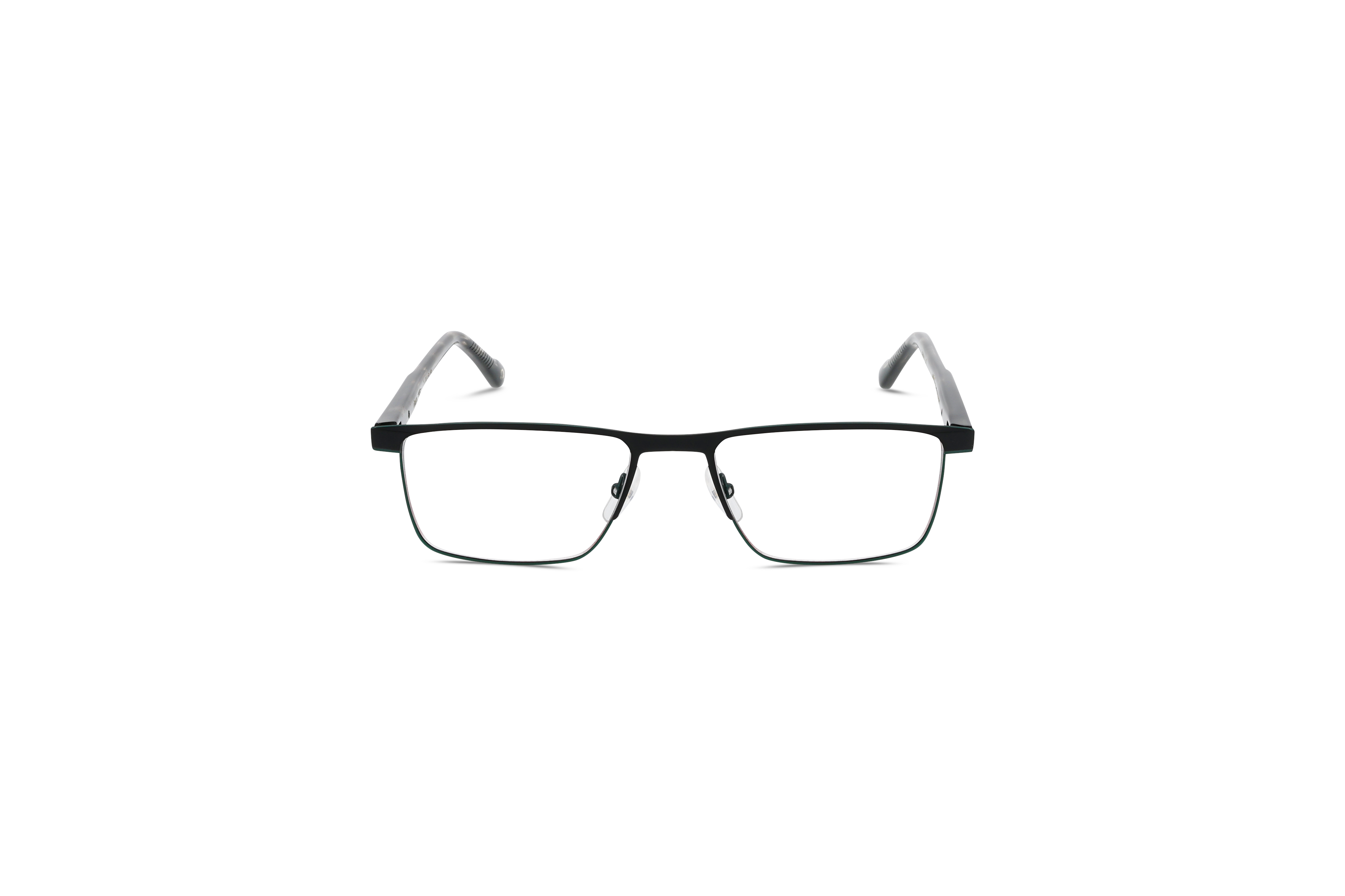 Die Brille Etnia Barcelona LUBECK in Schwarz auf weißem Hintergrund in Frontalansicht.