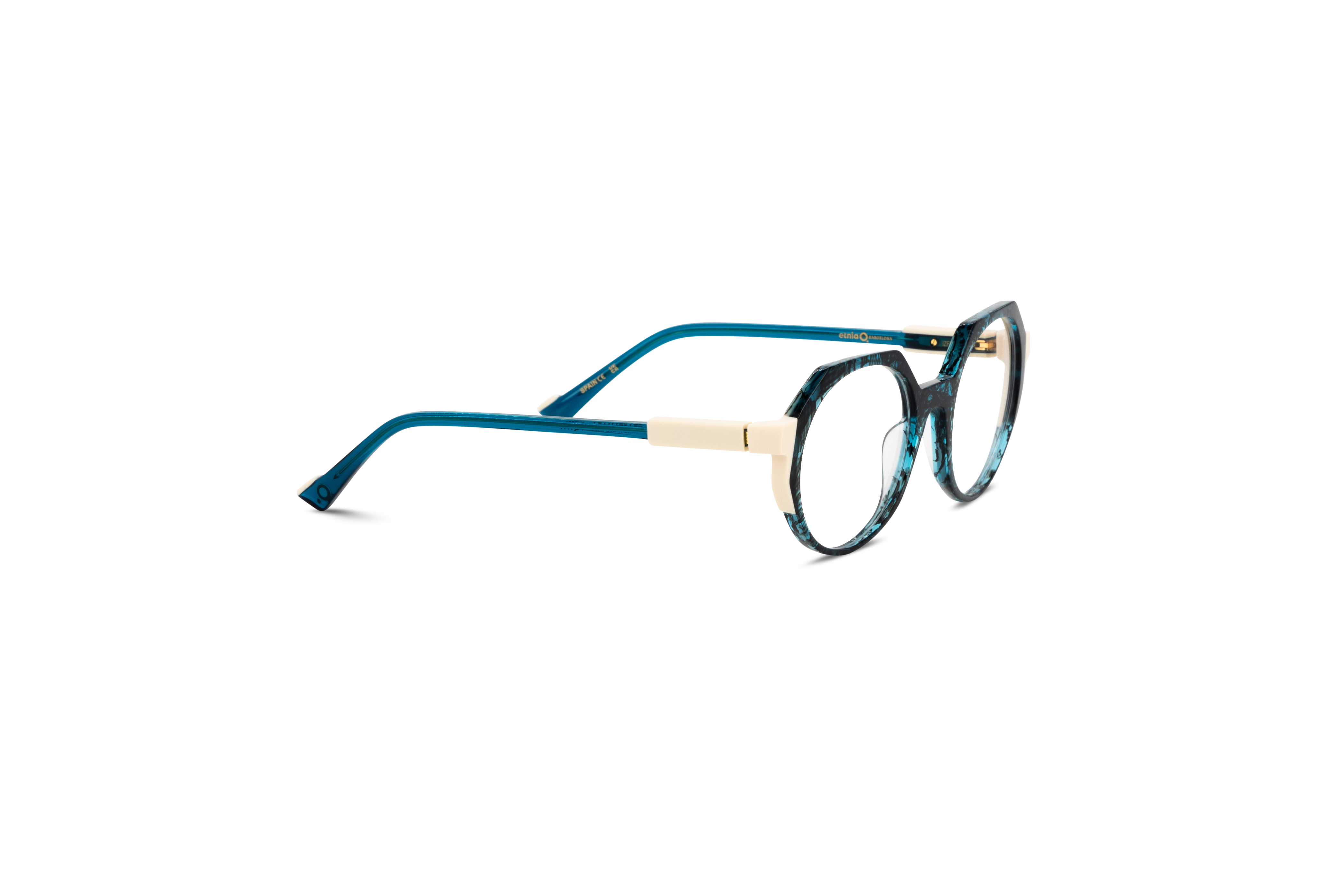 Die Brille Etnia Barcelona TRASTAMARA in Mehrfarbig mit Seitenansicht.