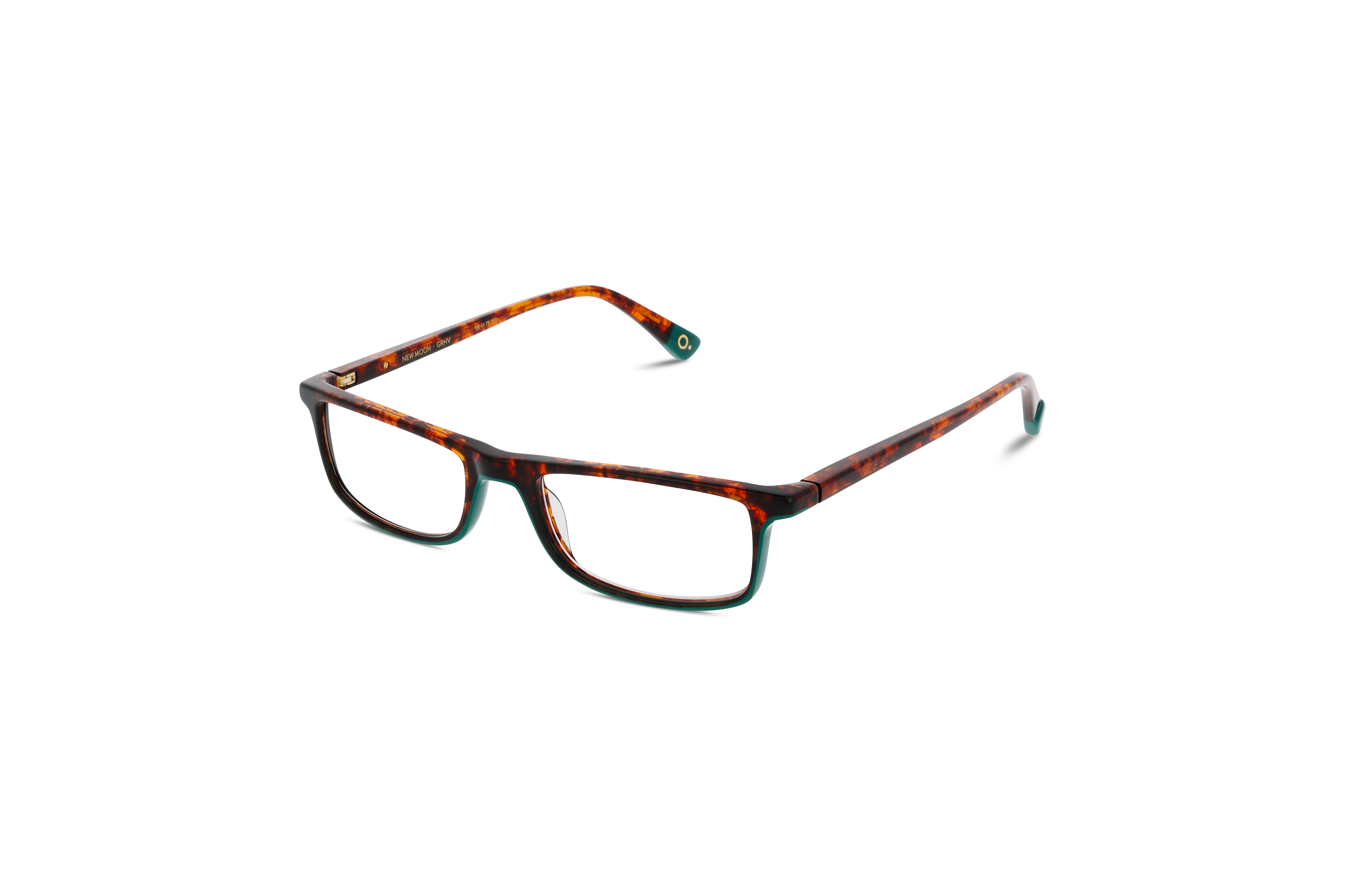 45° Ansicht der Brille Etnia Barcelona NEW MOON in Havanna auf weißem Hintergrund.