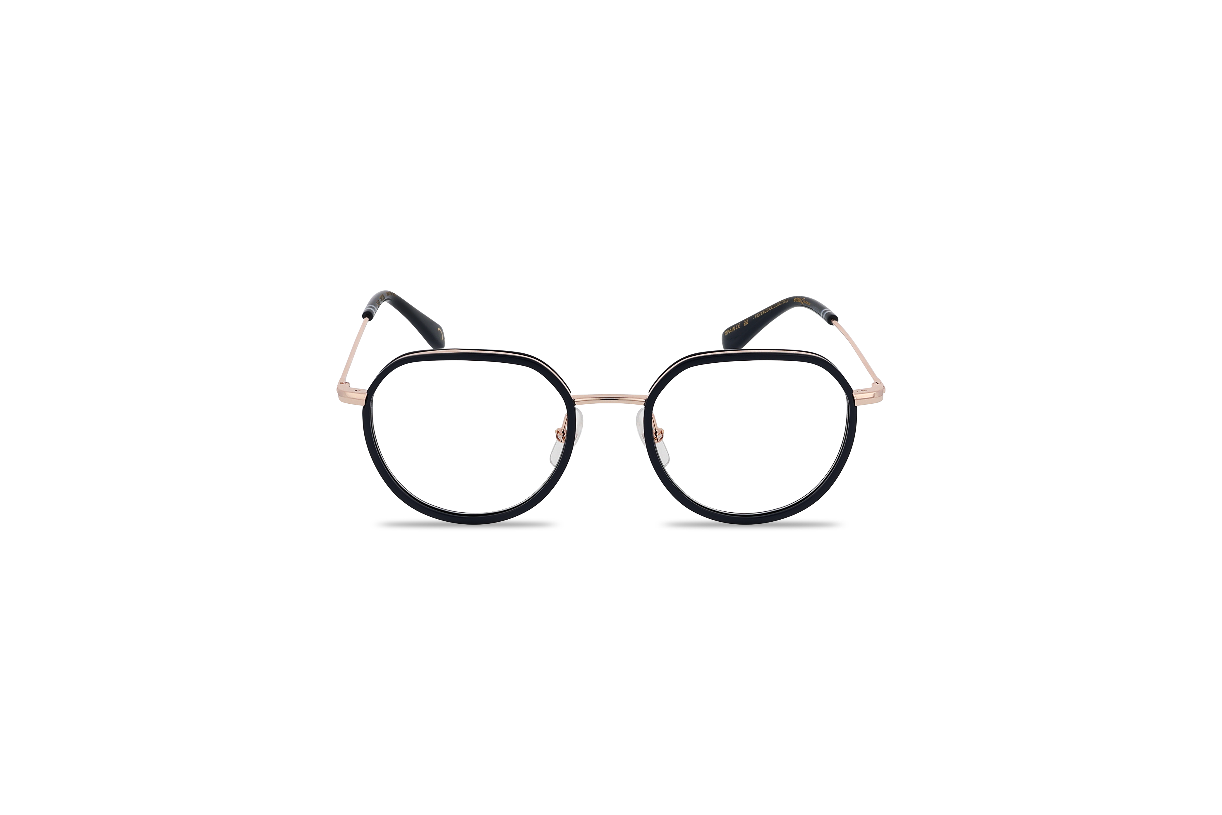 Die Brille Etnia Barcelona SAX in Blau auf weißem Hintergrund in Frontalansicht.
