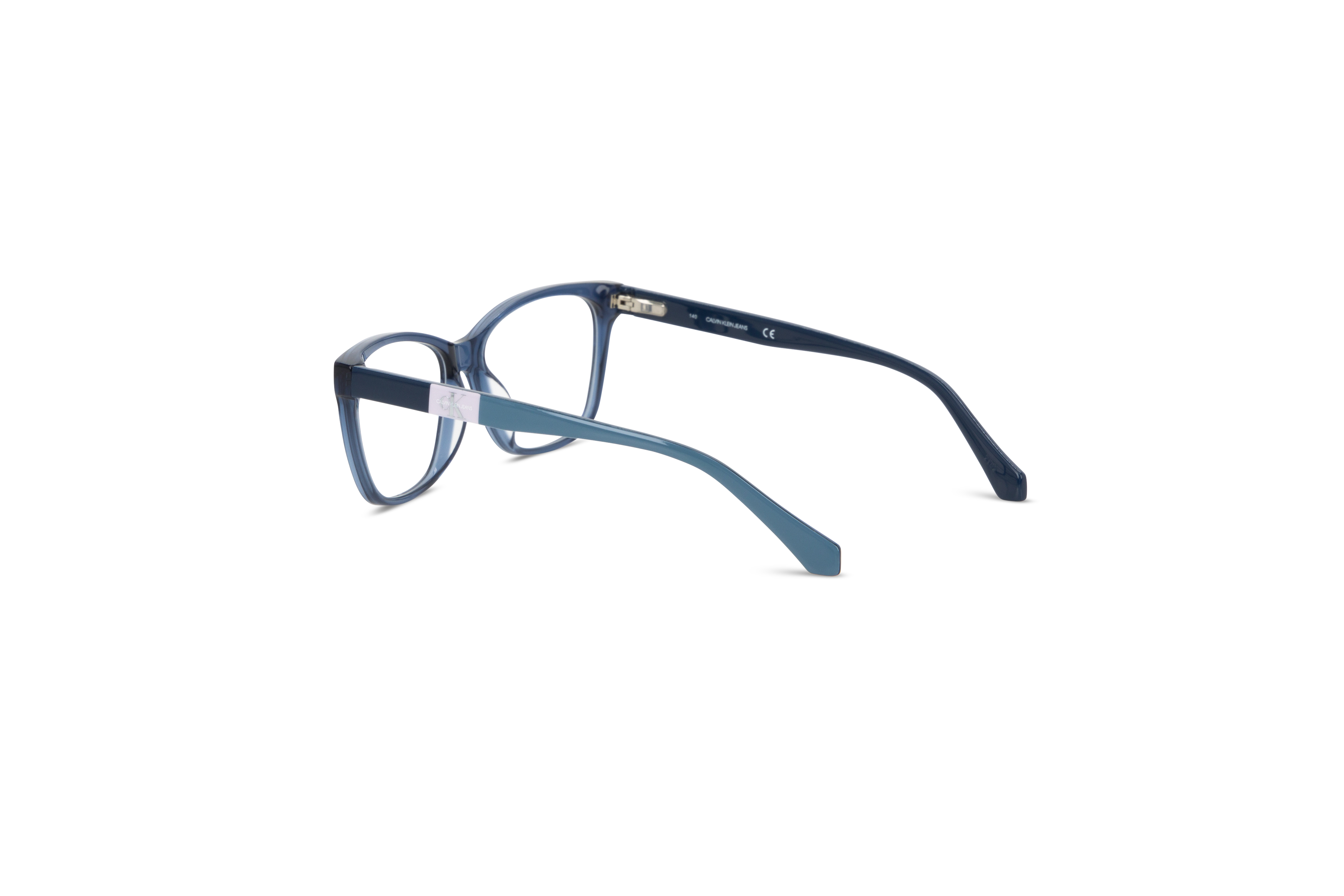 Die Brille Calvin Klein Jeans CKJ21621 in Transparent mit Innenansicht.