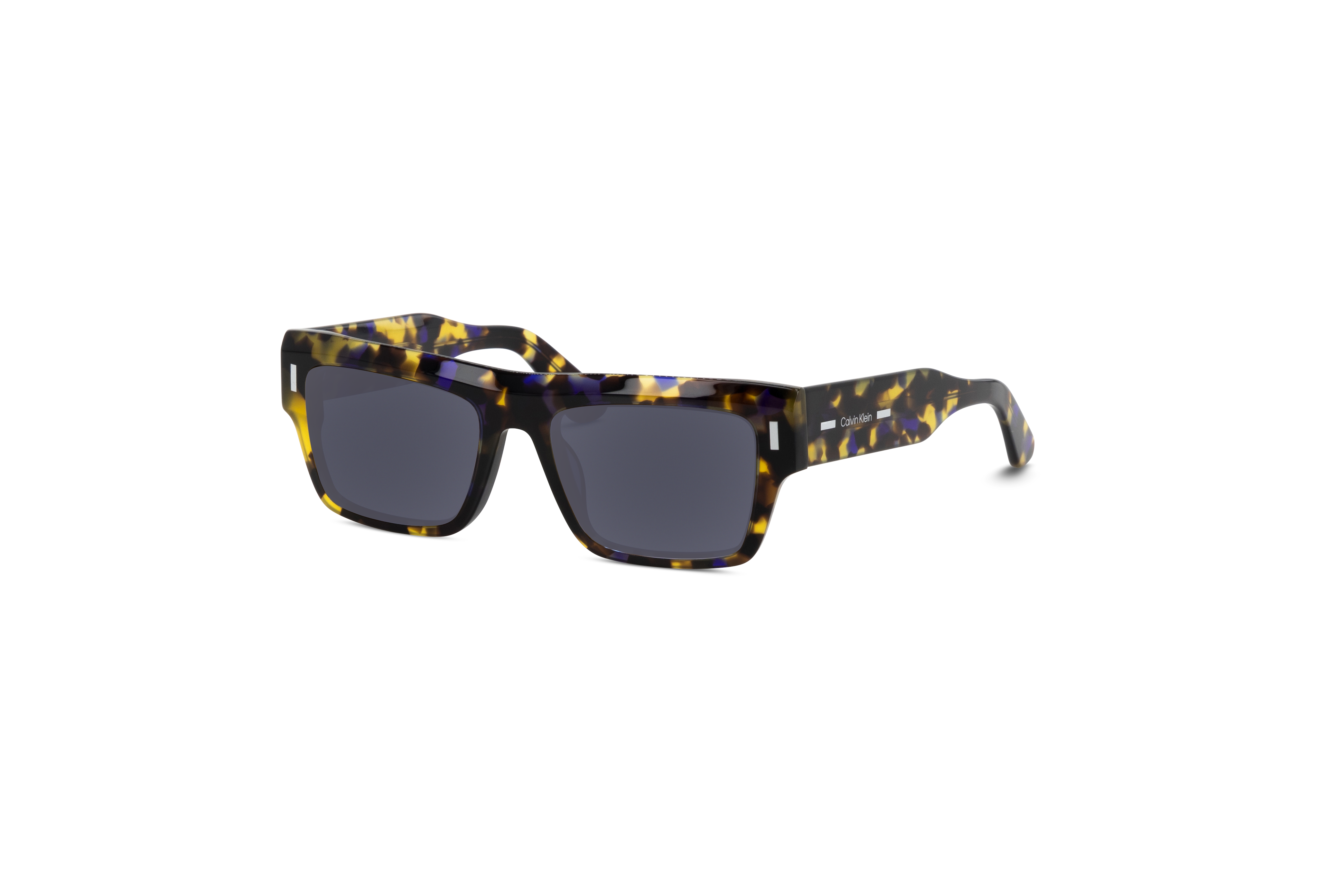 45° Ansicht der Sonnenbrille Calvin Klein CK23504S in Mehrfarbig auf weißem Hintergrund.