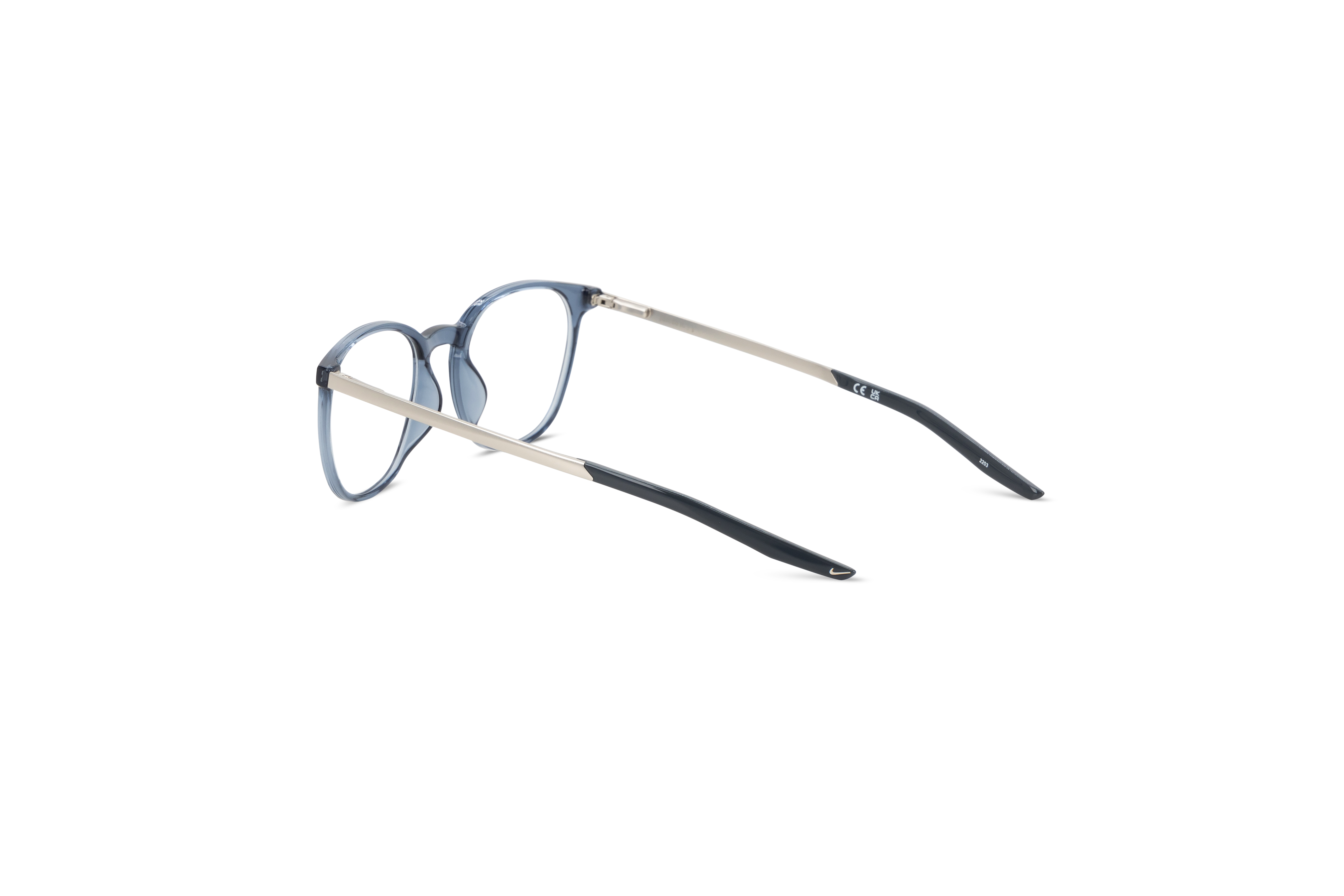 Die Brille Nike 7280 in Transparent mit Innenansicht.