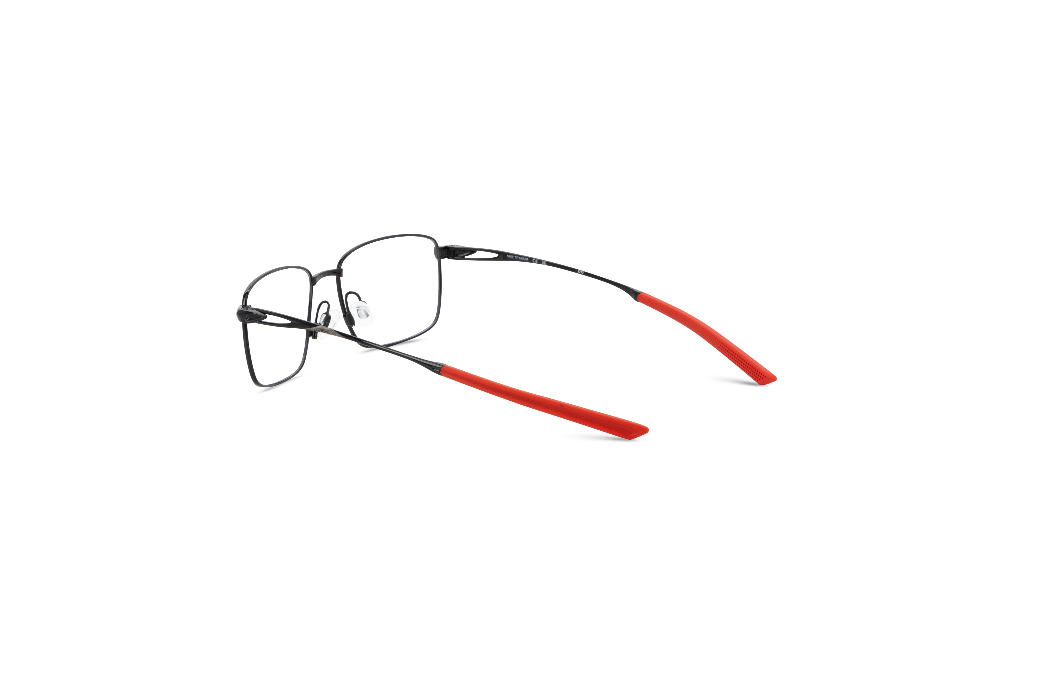 Die Brille Nike 6046 in Schwarz mit Innenansicht.
