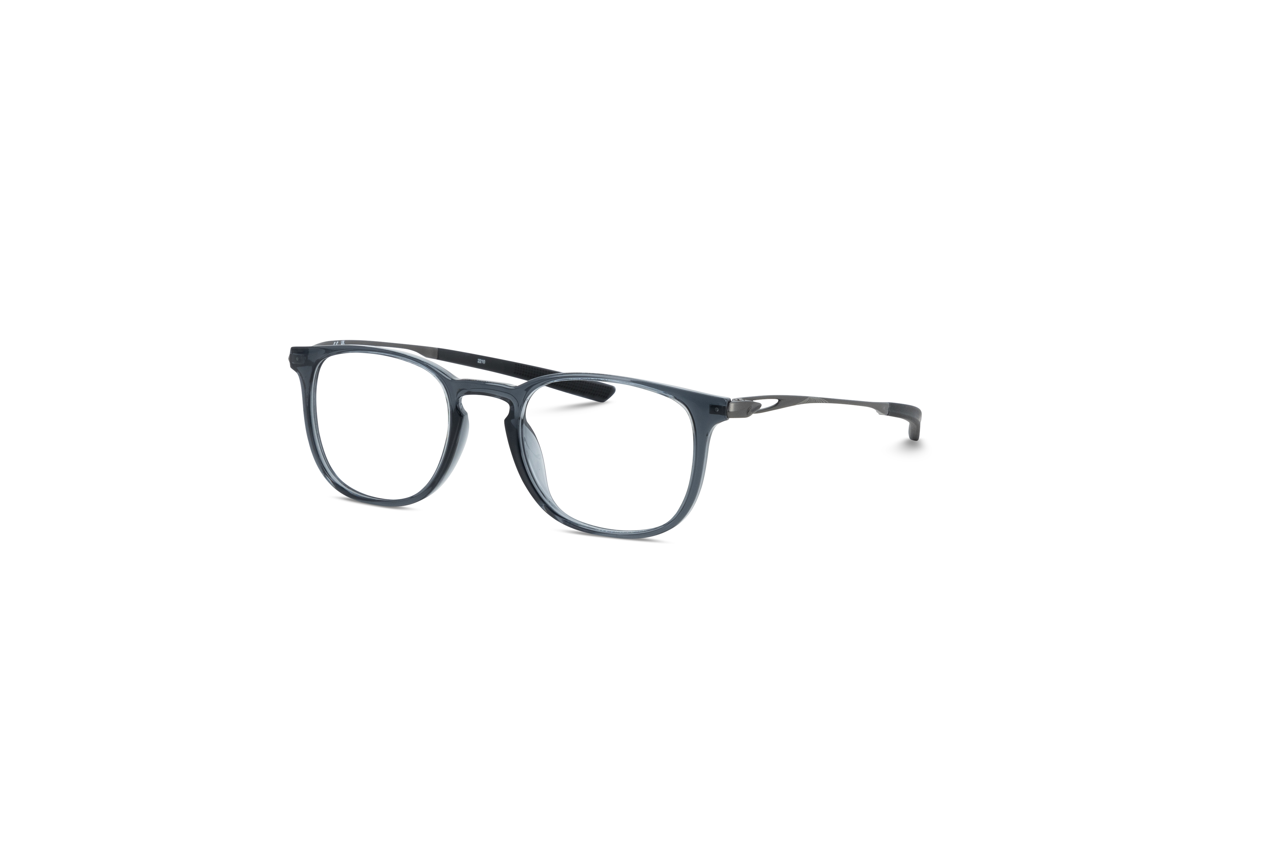 45° Ansicht der Brille Nike 7151 in Grau auf weißem Hintergrund.